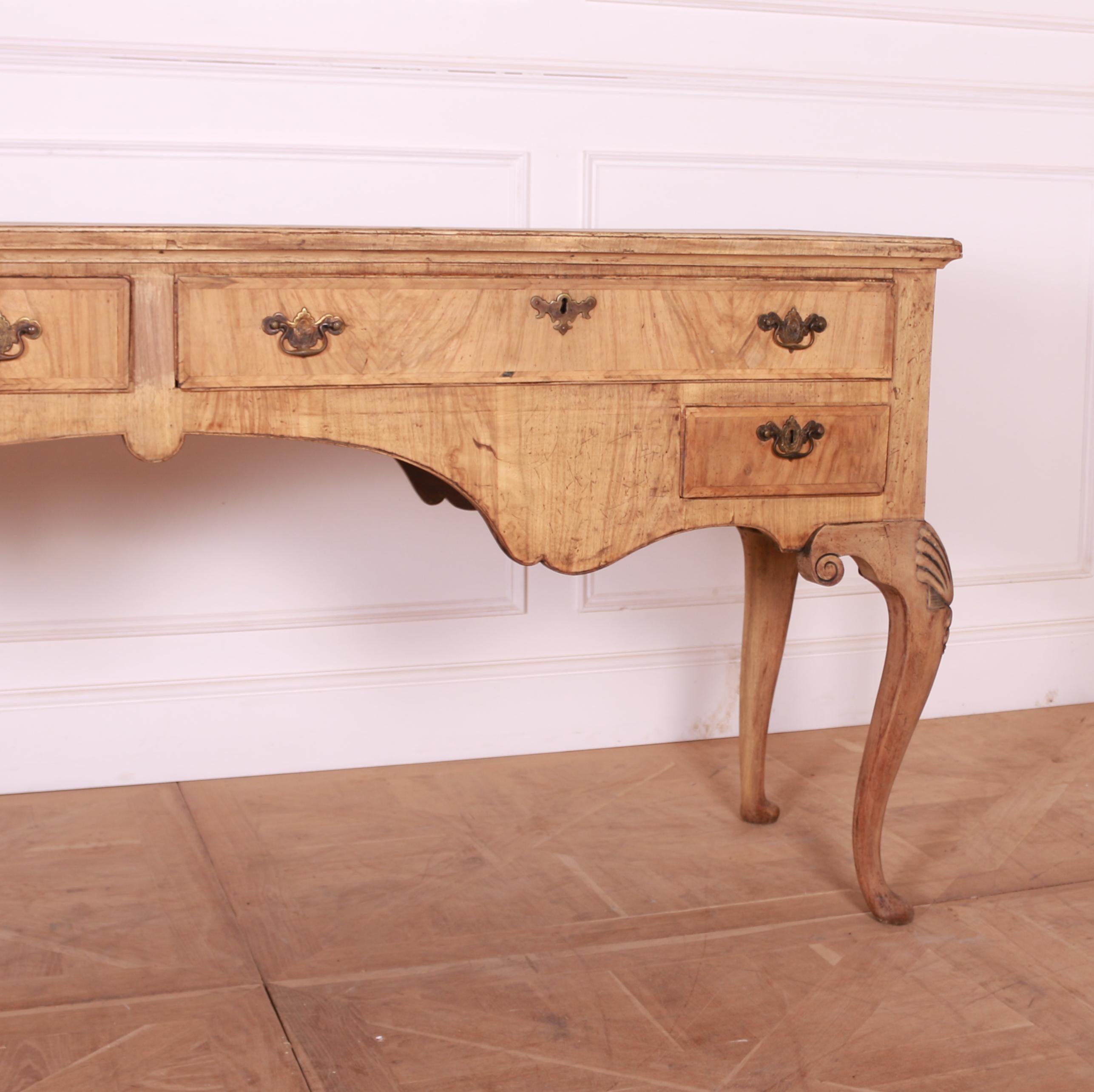 English Bleached Walnut Dresser Base