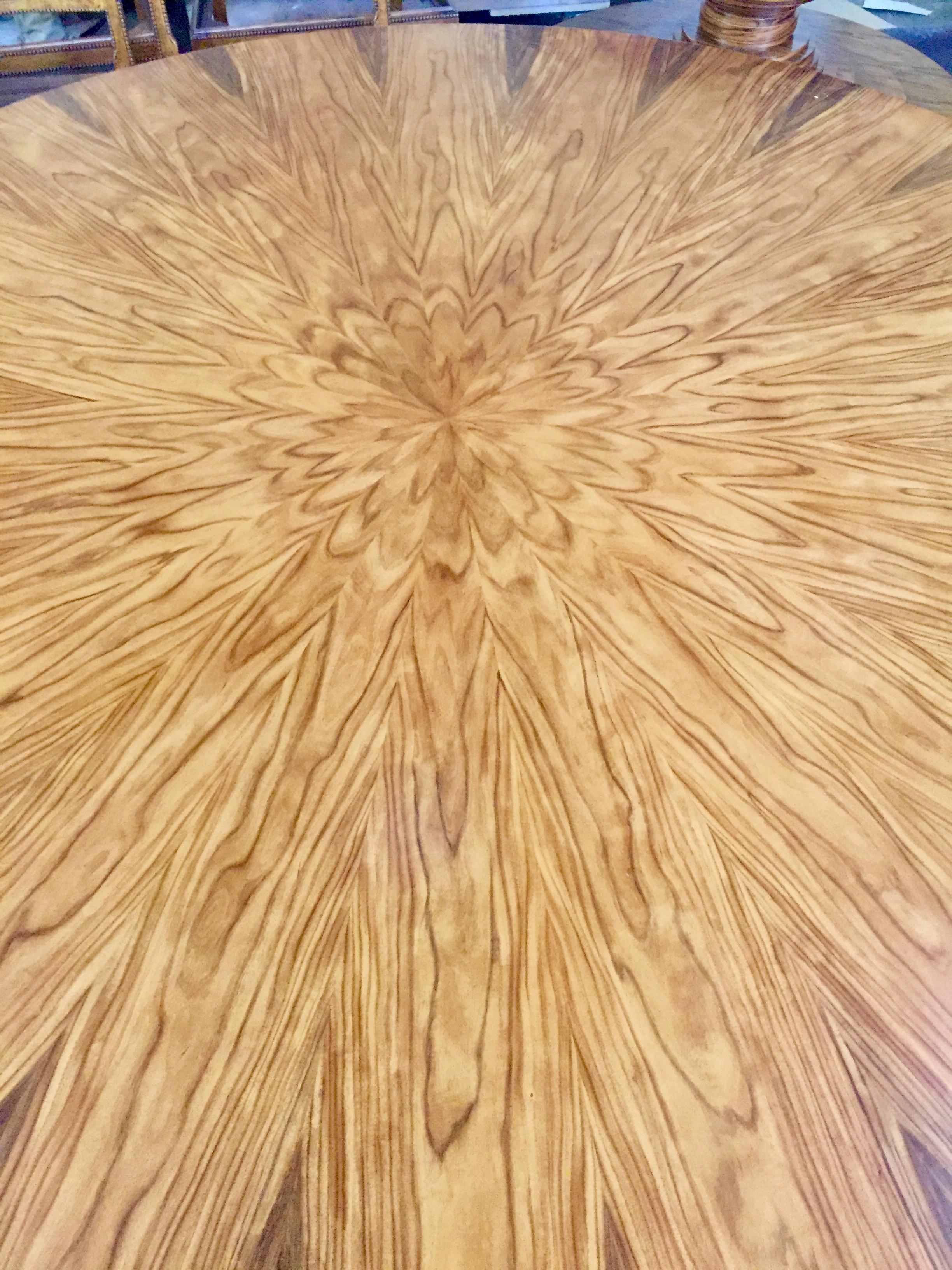 Wood Bleached Walnut Drum Coffee Table For Sale