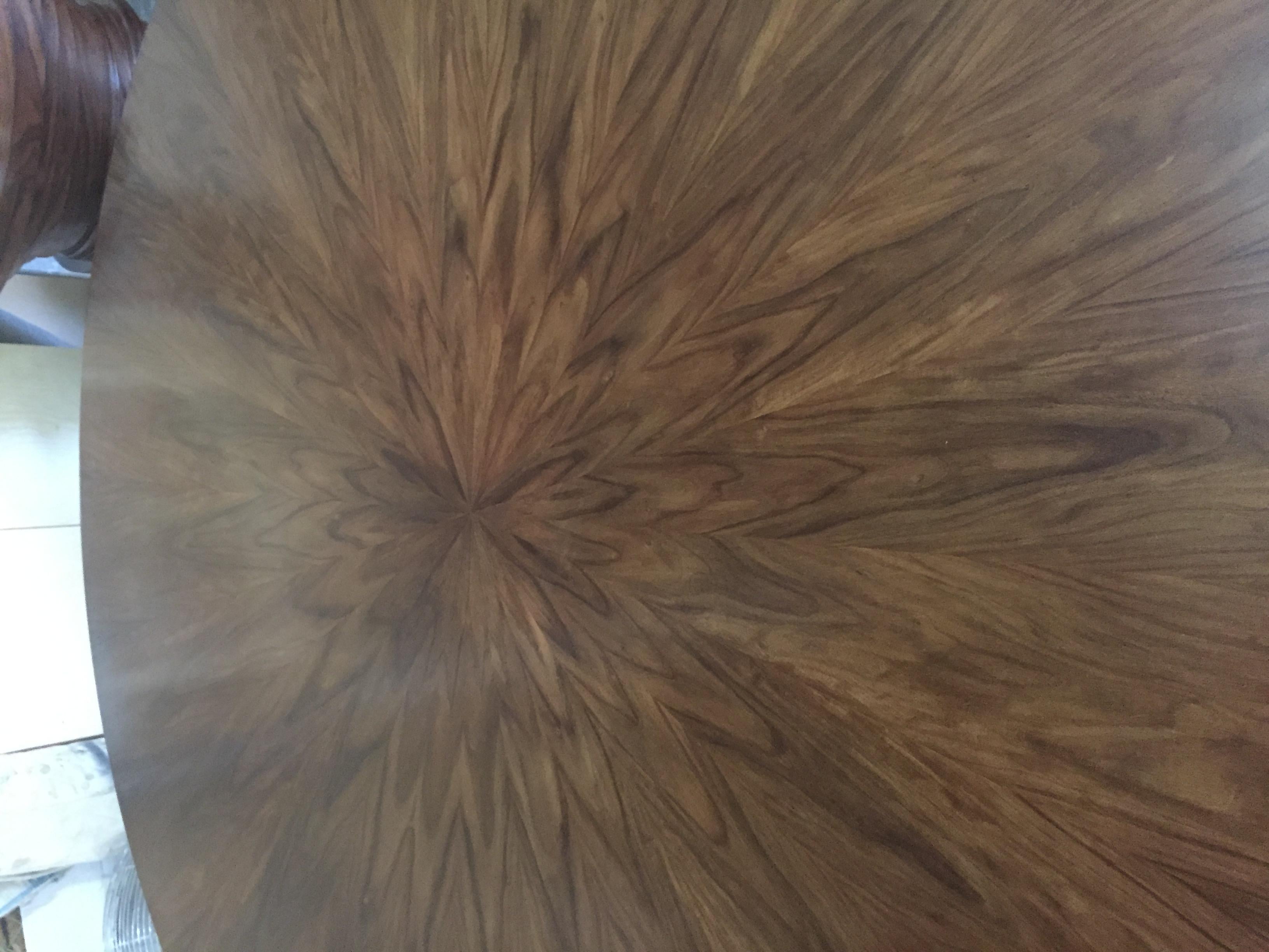 Bleached Walnut Drum Coffee Table For Sale 1
