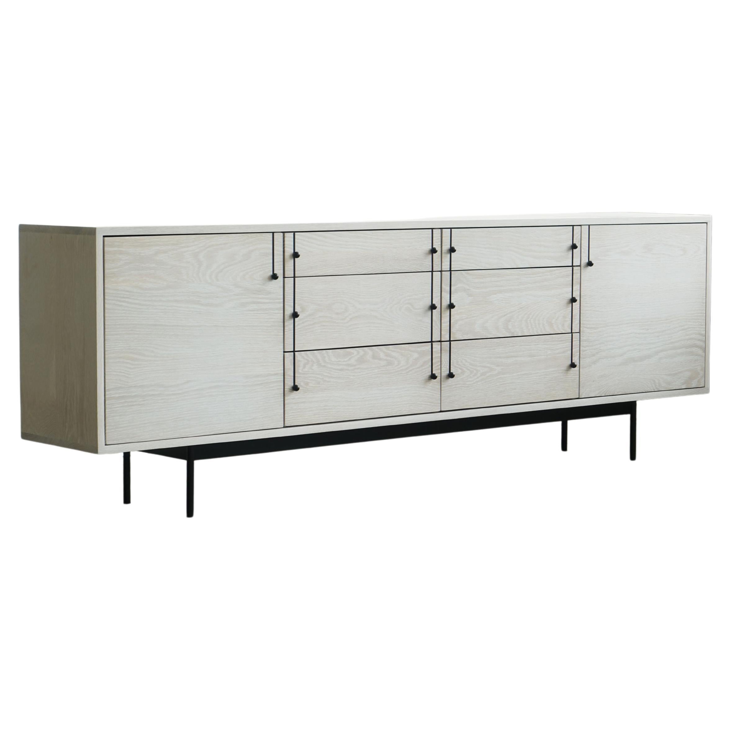 Bleached White Oak "Credenza B" by Last Workshop, Made to Order For Sale