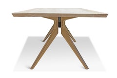 Bleached White Oak Dutch Table with Blackened Steel by Mark Jupiter