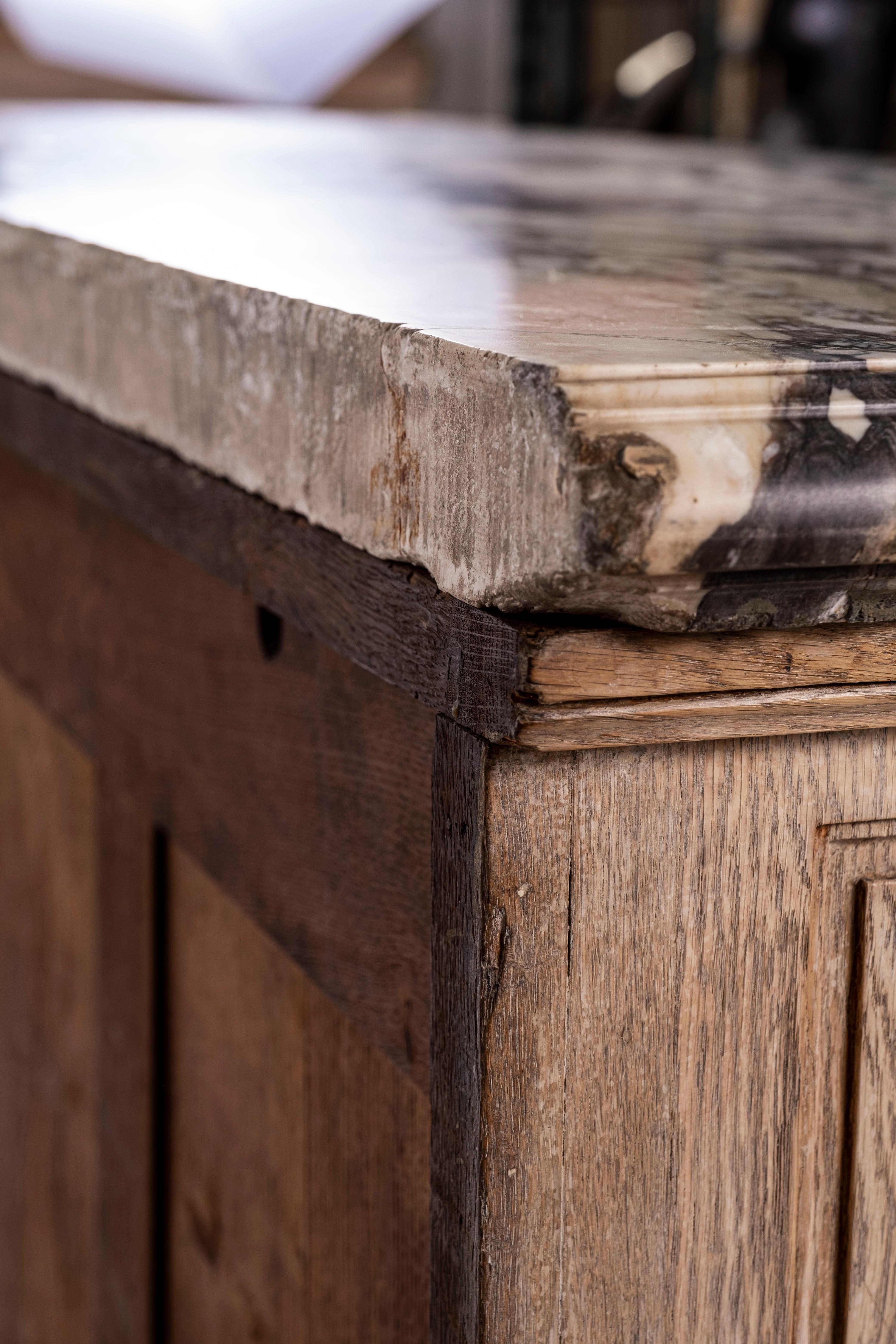 Bleached Wood 19th Century French Buffet 14