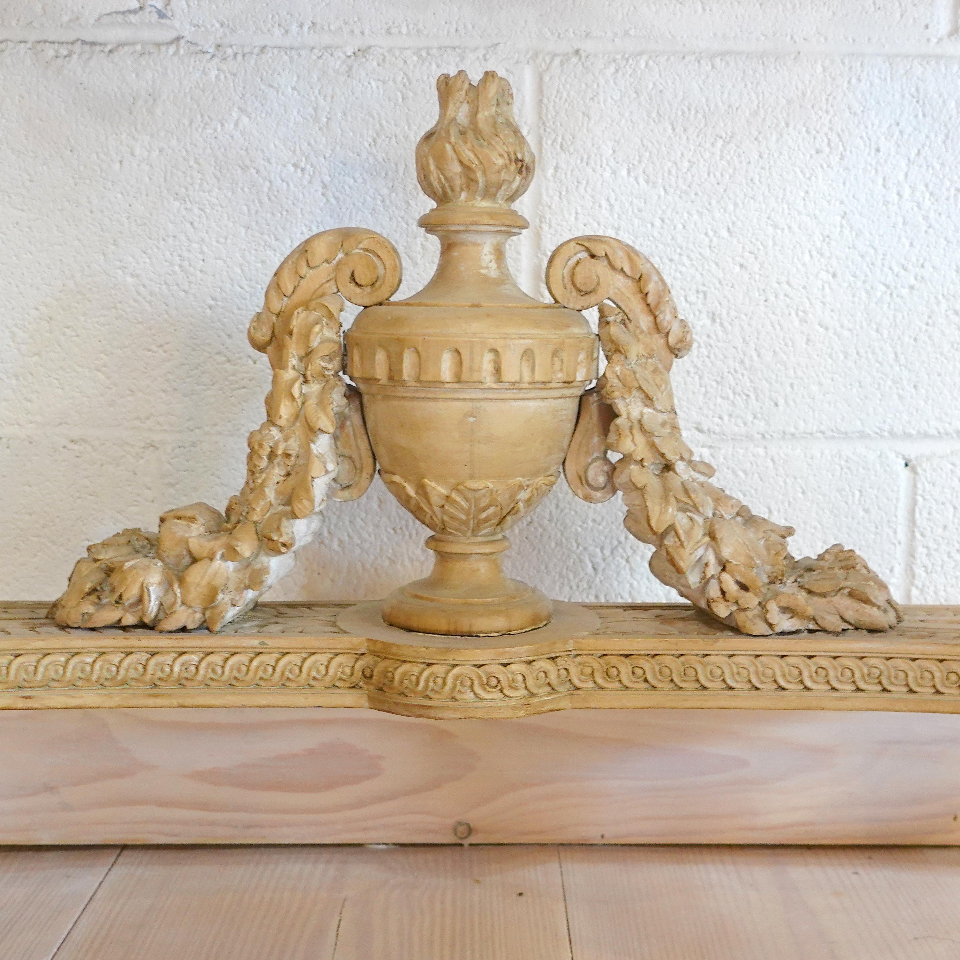 XXI secolo e contemporaneo Tavolo da console in legno sbiancato e marmo opaco in stile Luigi XVI in vendita