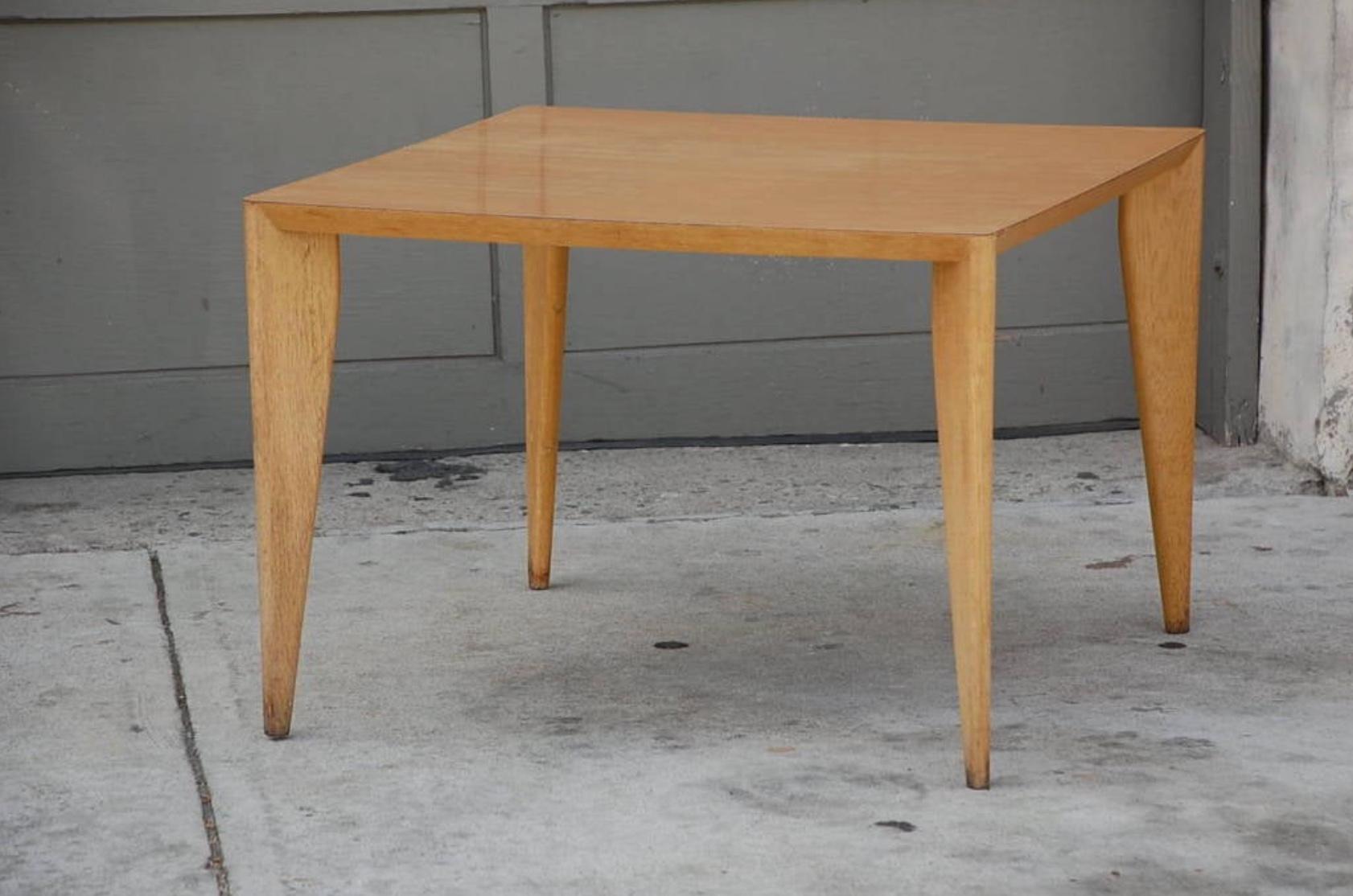 Bleached wood modernist coffee/side table.
