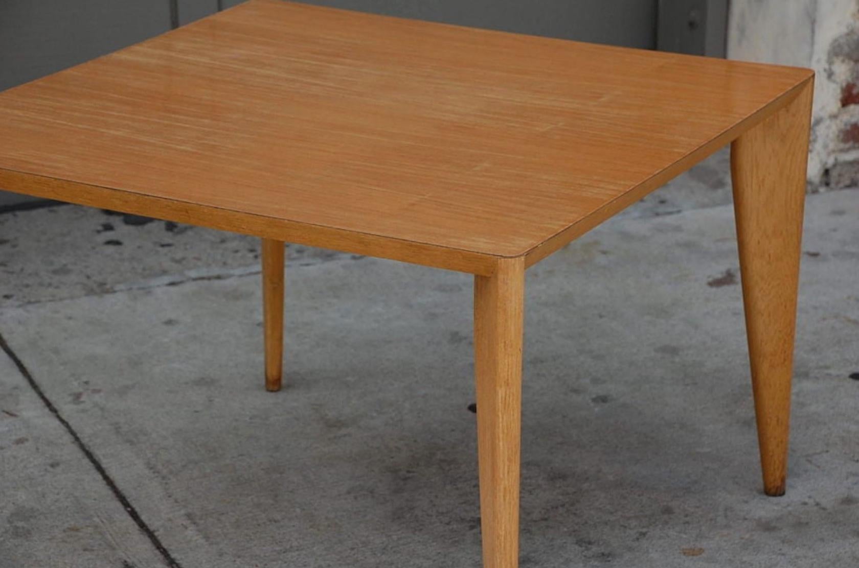 Bentwood Bleached Wood Modernist Coffee/Side Table For Sale