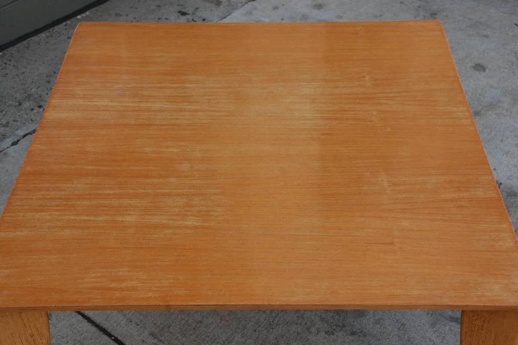 Bleached Wood Modernist Coffee/Side Table For Sale 1