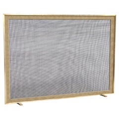 Vintage Bleeker Fireplace Screen in Aged Gold