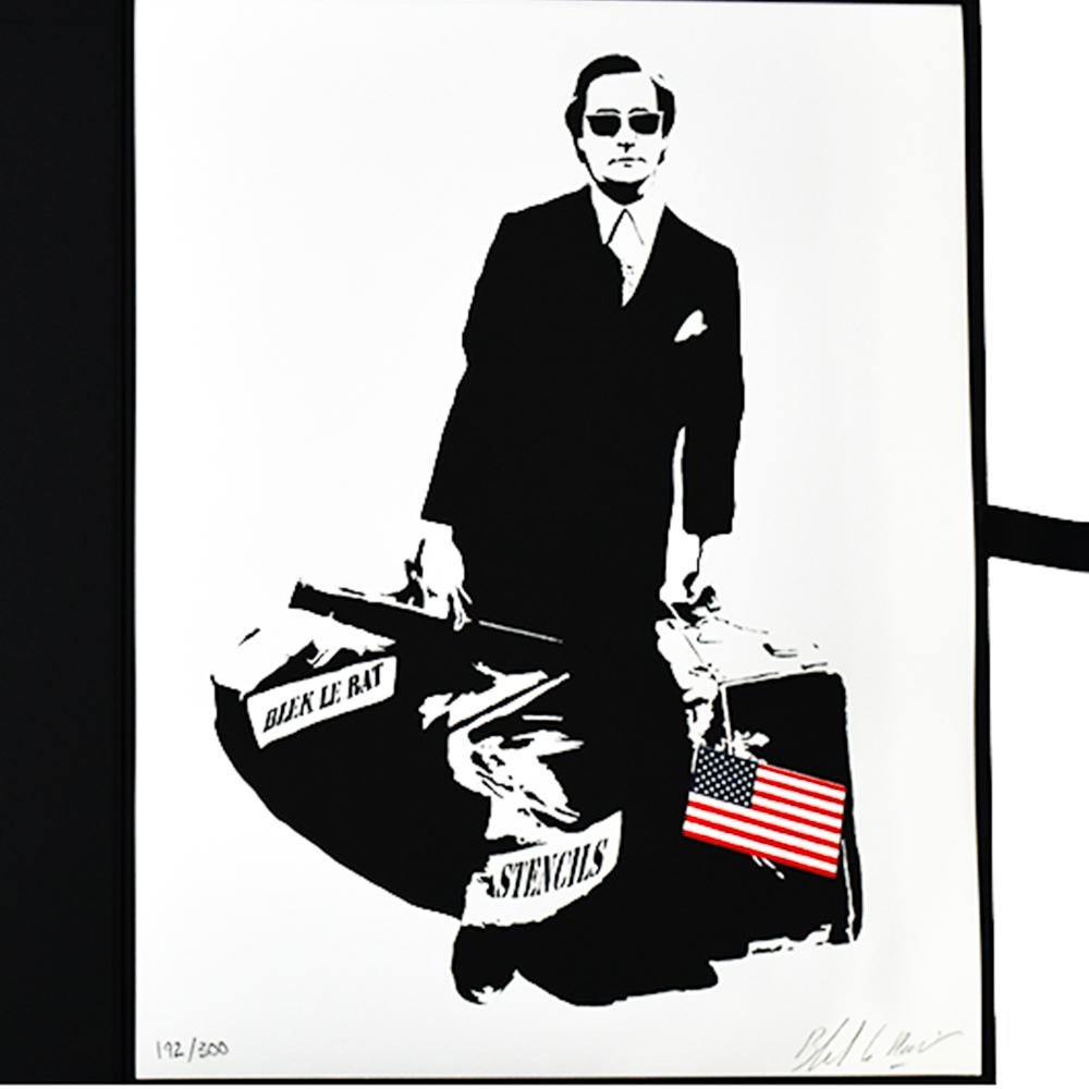 L'uomo che attraversa i muri (cofanetto stampato in edizione speciale) - Print Street Art di Blek Le Rat