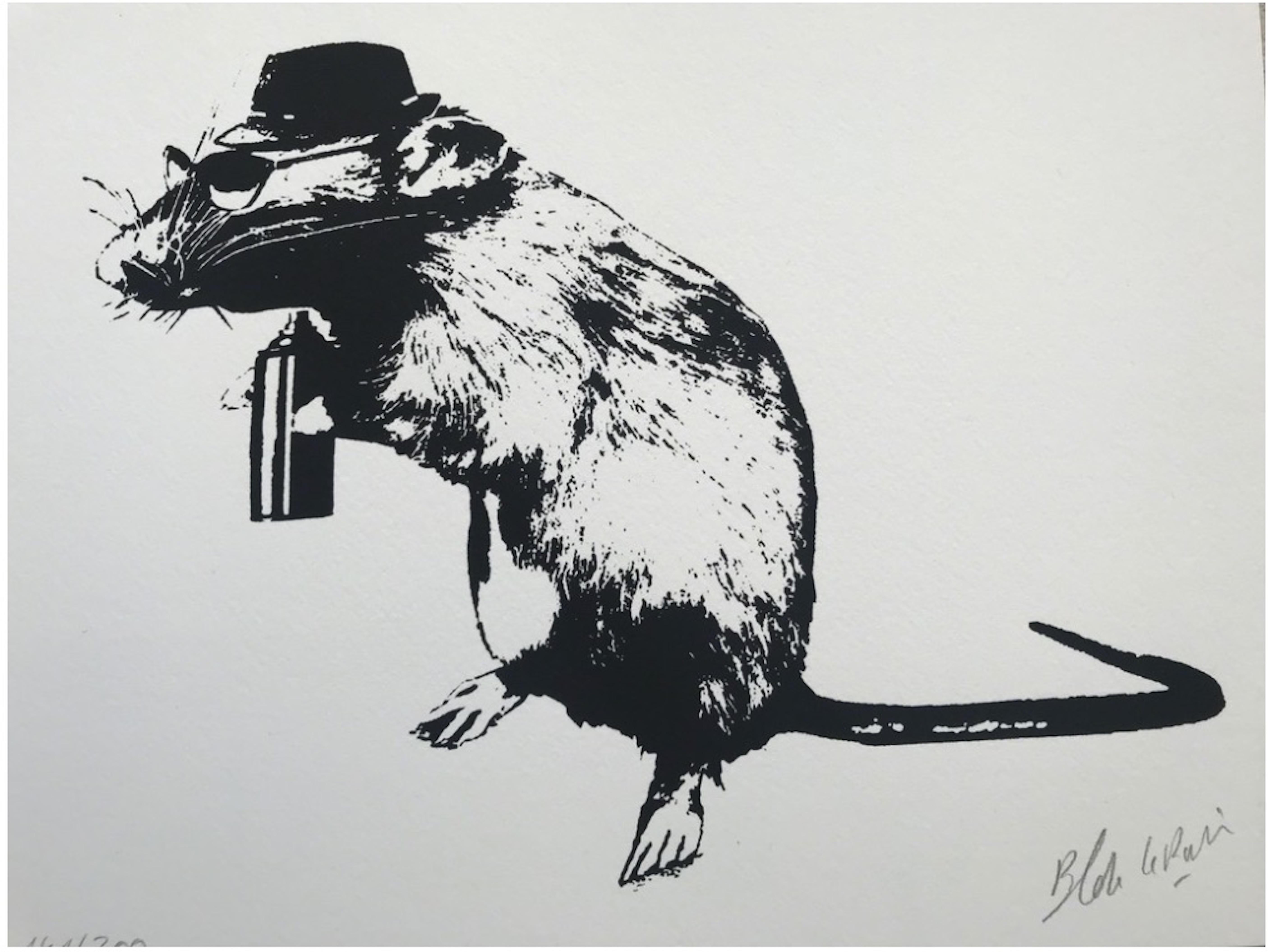 Blek Le Rat Figurative Print - The Street Artist's Paraphernalia