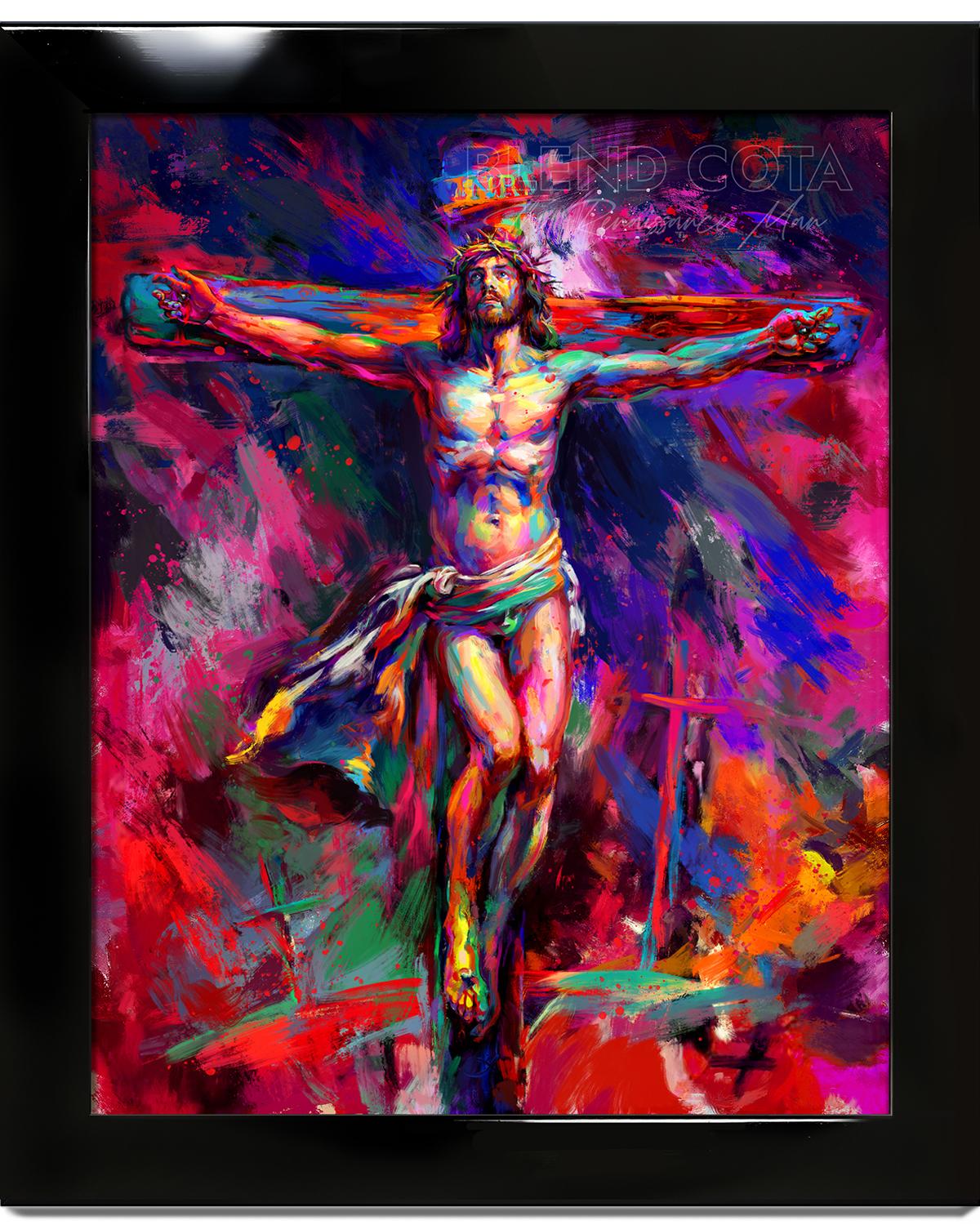 Por Amor a Dios - Pintura original al óleo sobre lienzo - Painting de Blend Cota