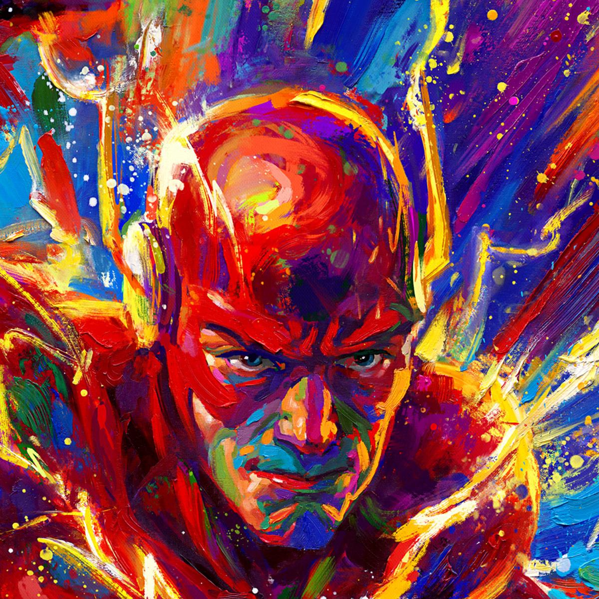 The Flash - oil on canvas painting - by Blend Cota For Sale 3