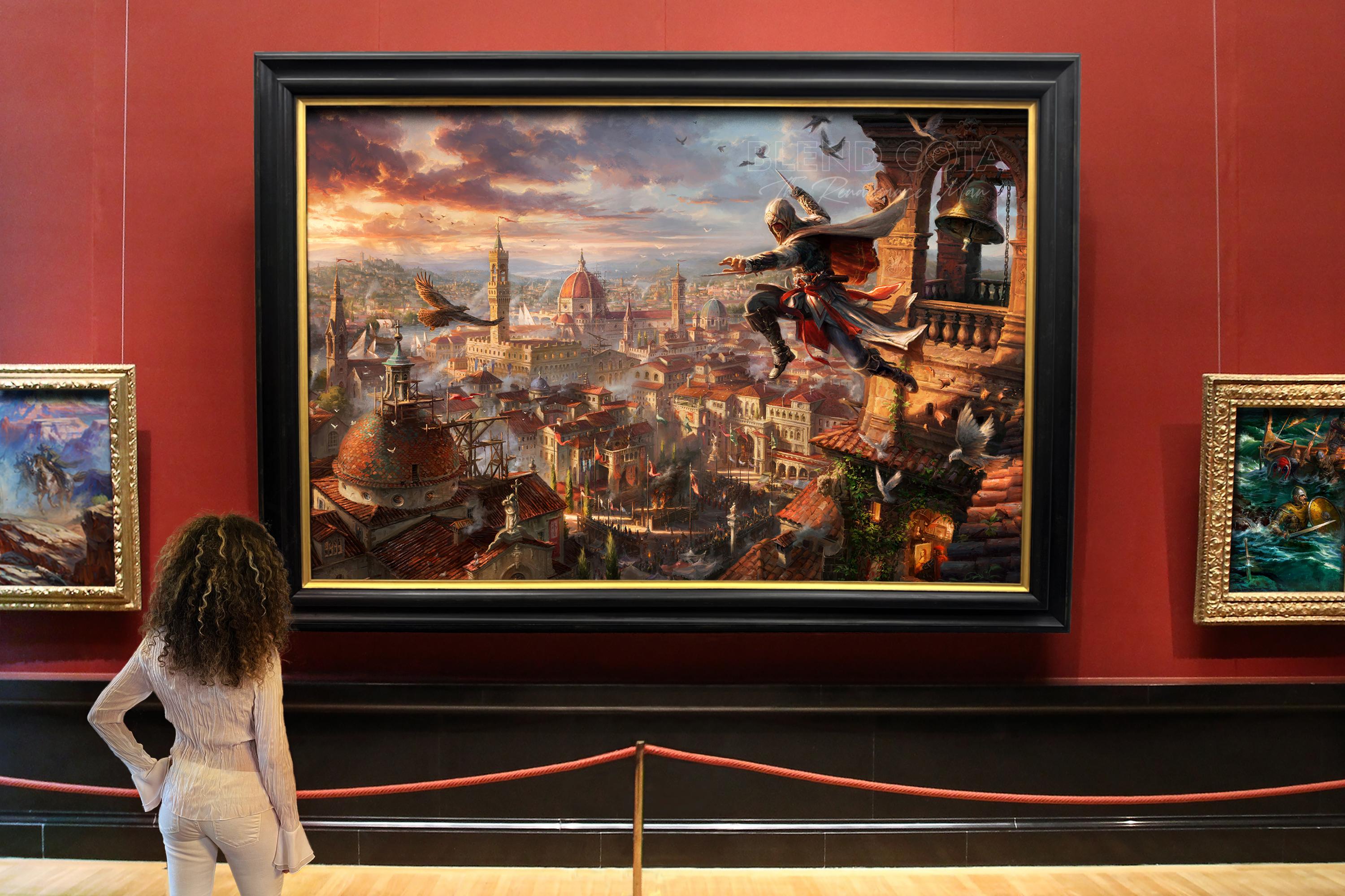 Assassin’s Creed® Florence reflects the rise of the Renaissance period in Florence and Ezio Auditore’s acceptance of his lineage into the Order of Assassins. With its incredible details, this masterpiece by Blend Cota brings to life the panoramic