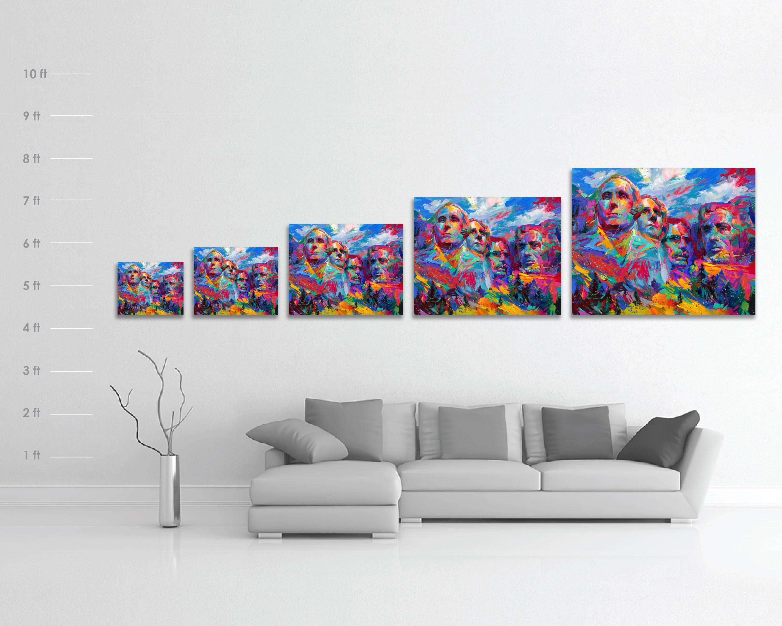 Rushmore Mount - Hope For a Brighter Future (Édition limitée sur métal) - Pop Art Painting par Blend Cota