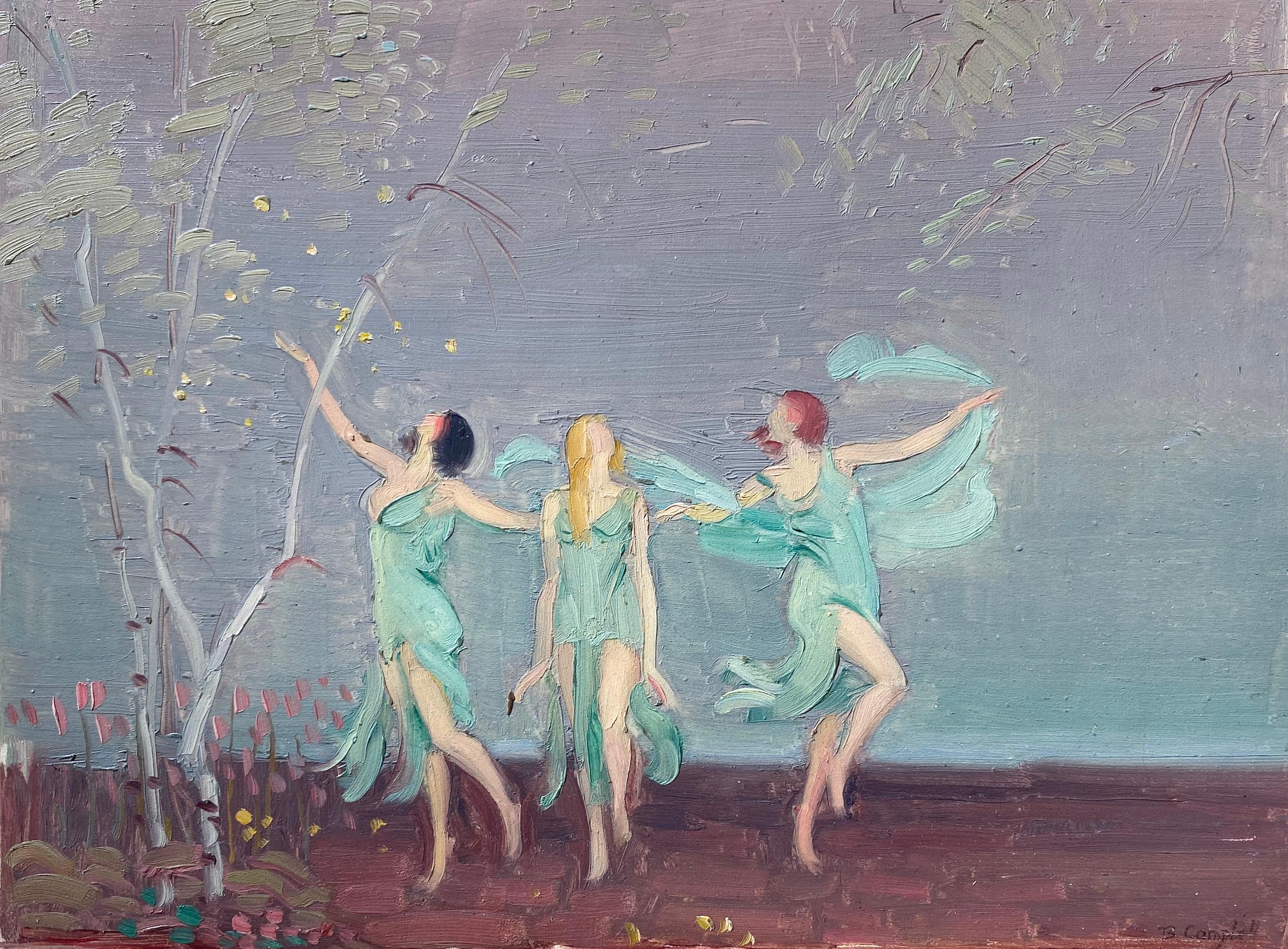 Blendon Reed Campbell Figurative Painting - Three Graces (Dancers)