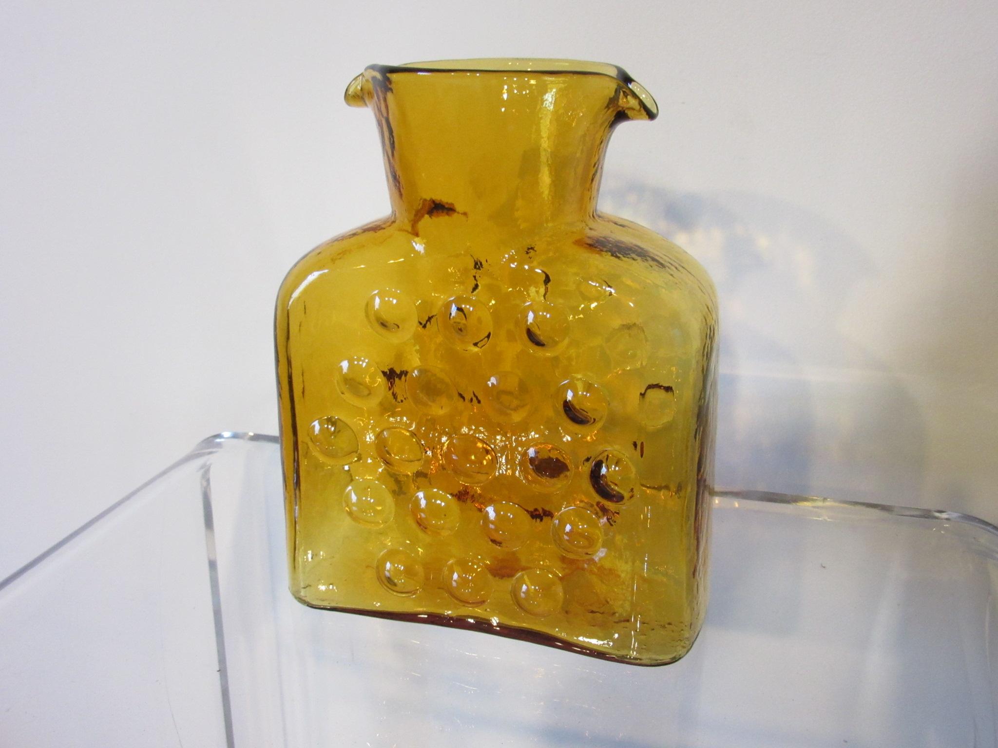 Blenko Amber Glass Water Vessel 