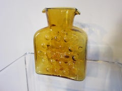 Retro Blenko Amber Glass Water Vessel 