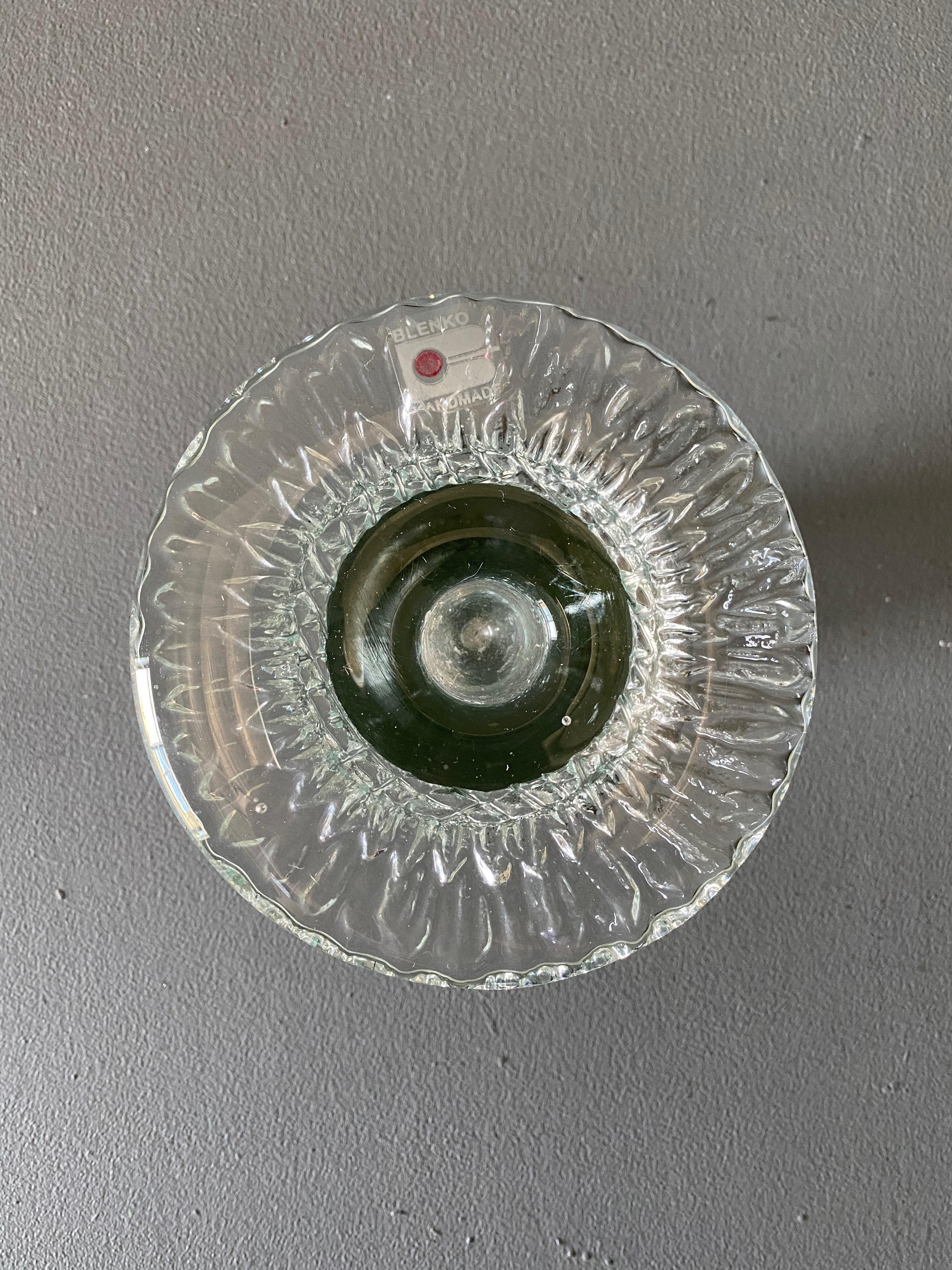 Pilzkerzenhalter aus Kunstglas von Blenco, um 1975
