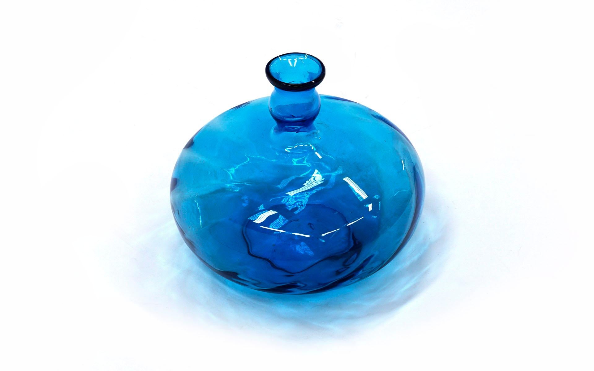 blenko blue glass vase