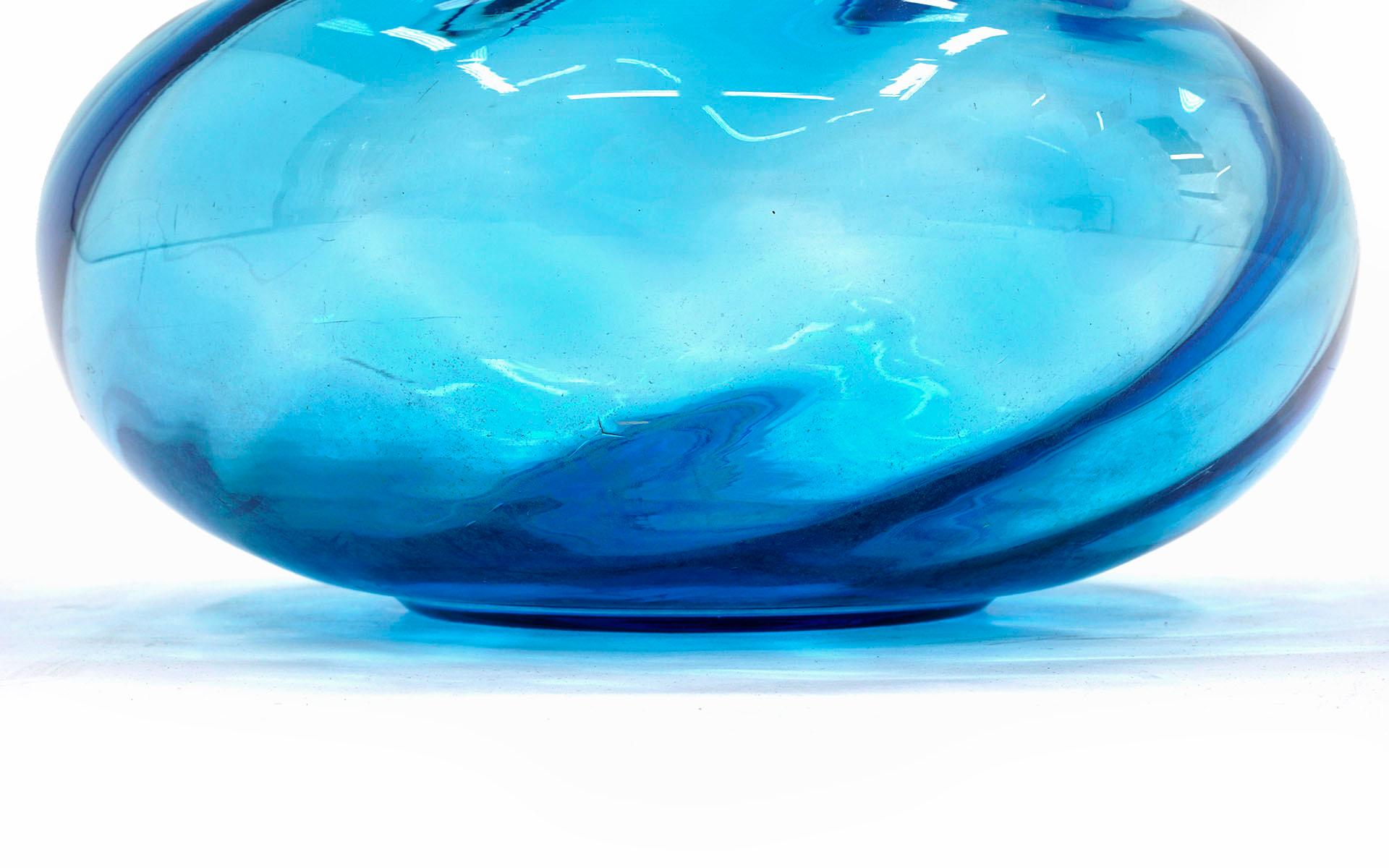blenko blue vase