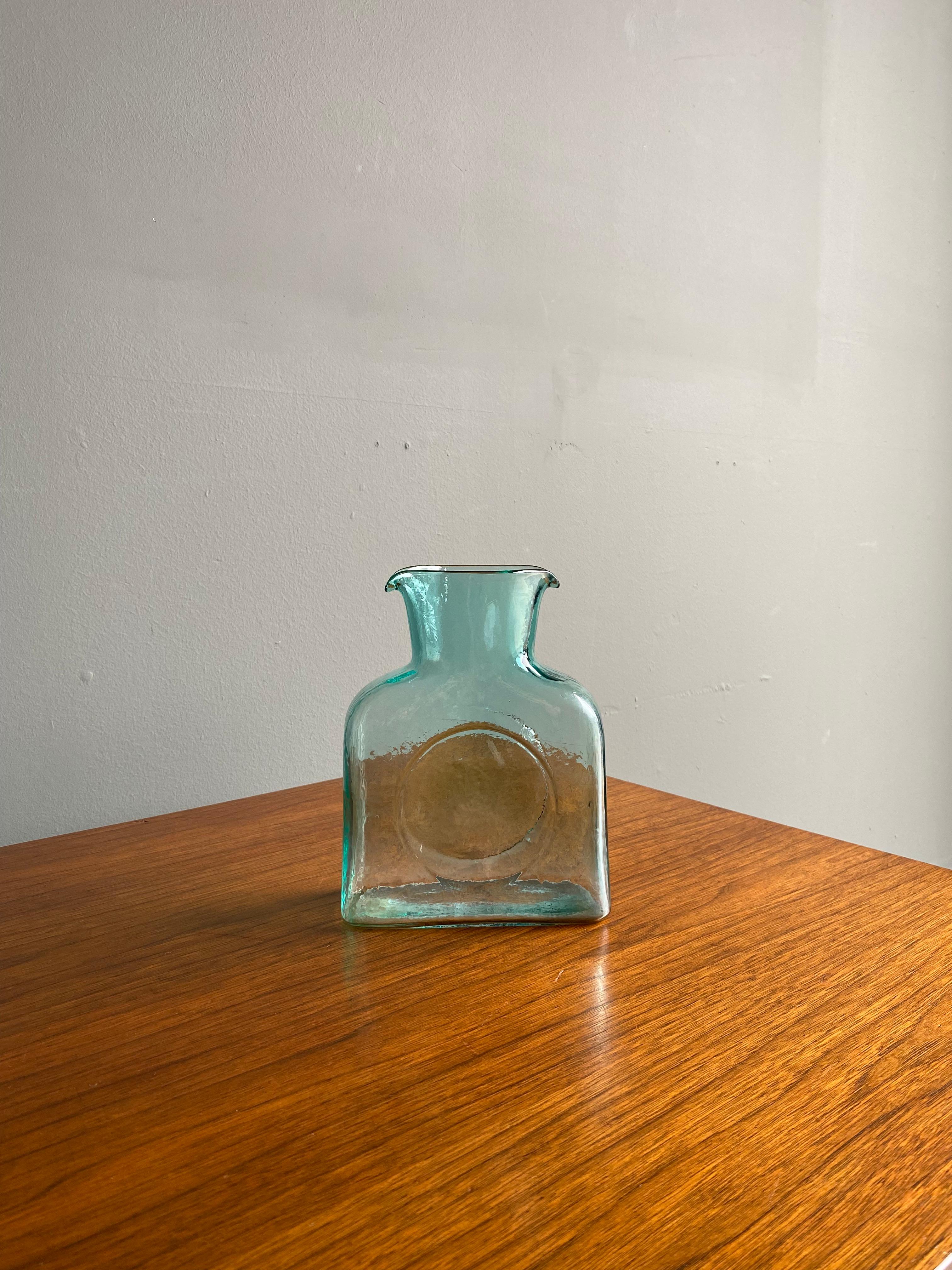 Mid-Century Modern Blenko Blue Art Glass 