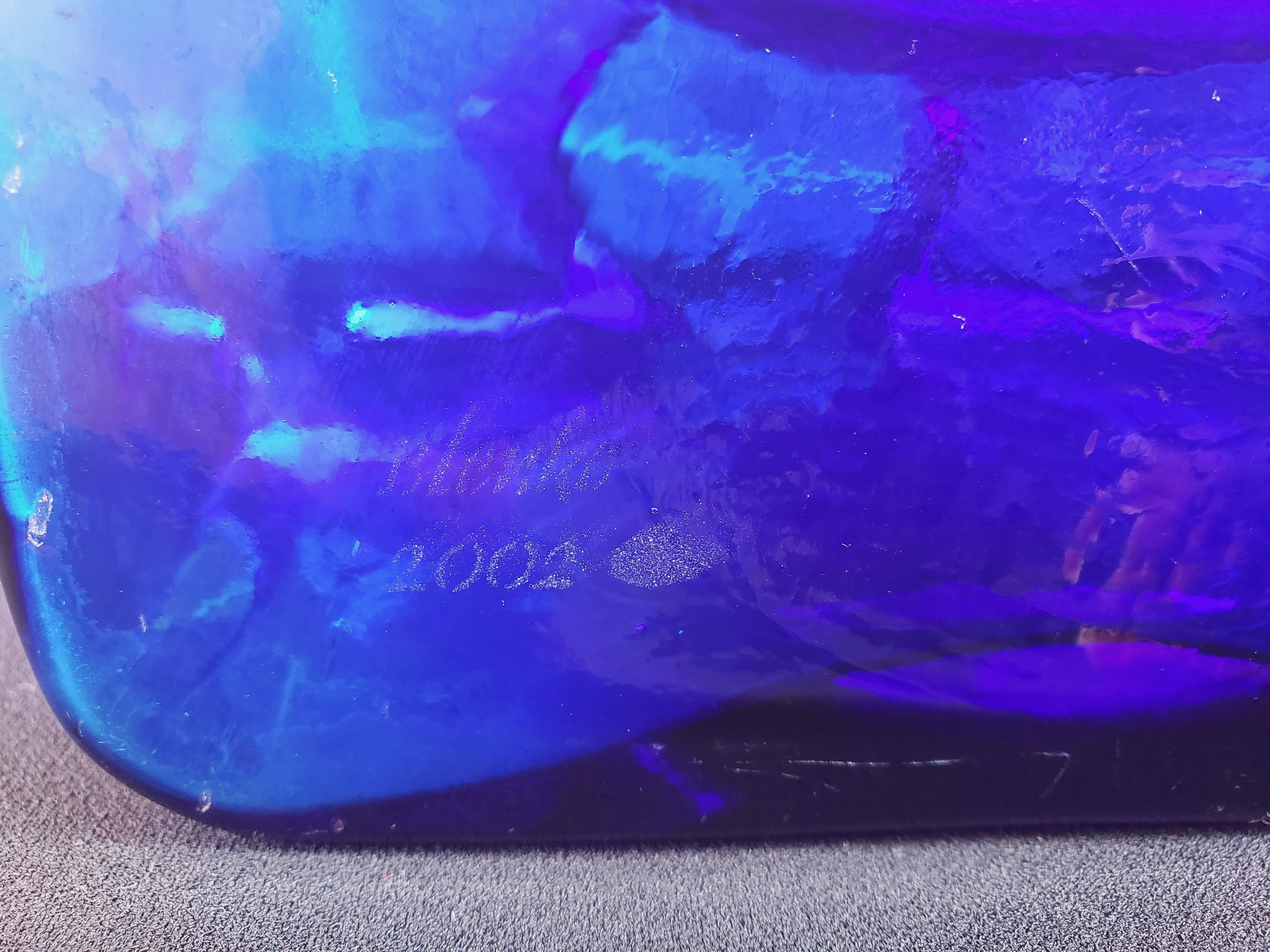 Blenko Cobalt Blue Water Bottle 3