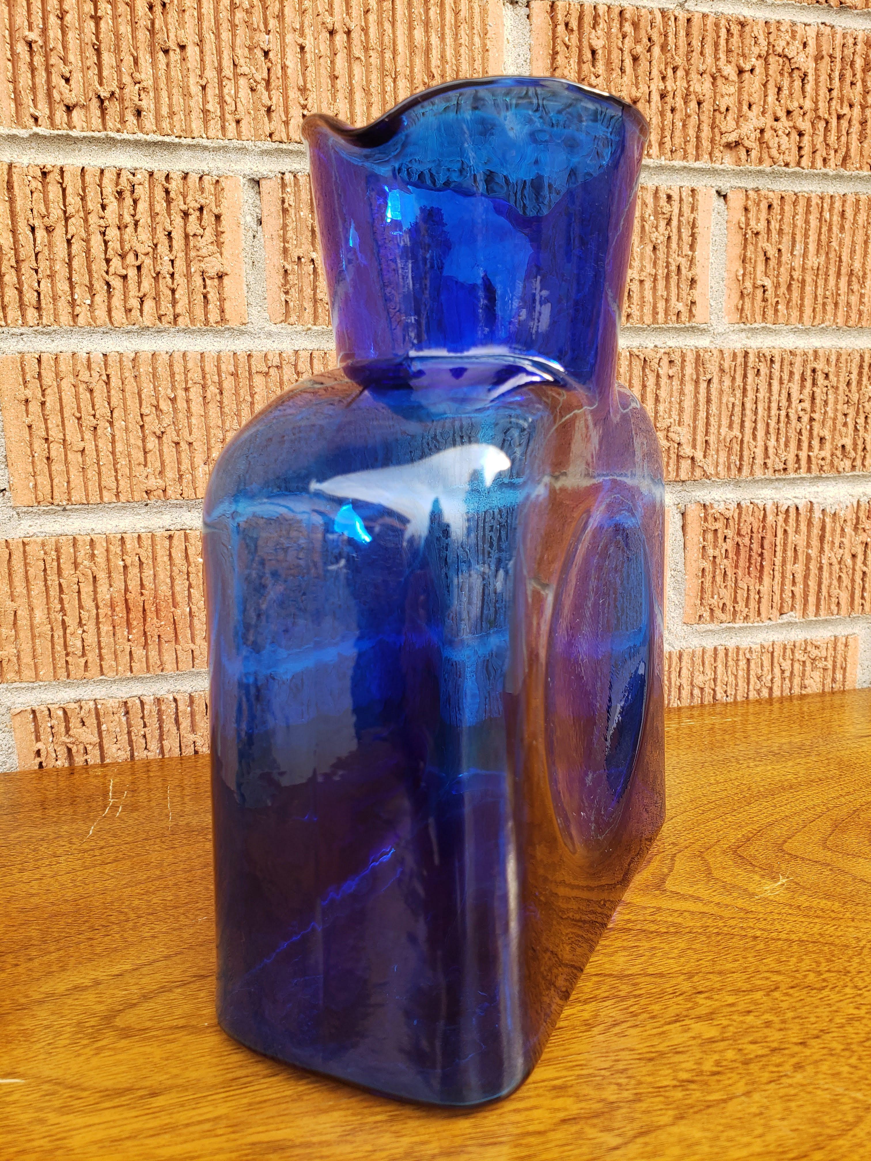 American Blenko Cobalt Blue Water Bottle