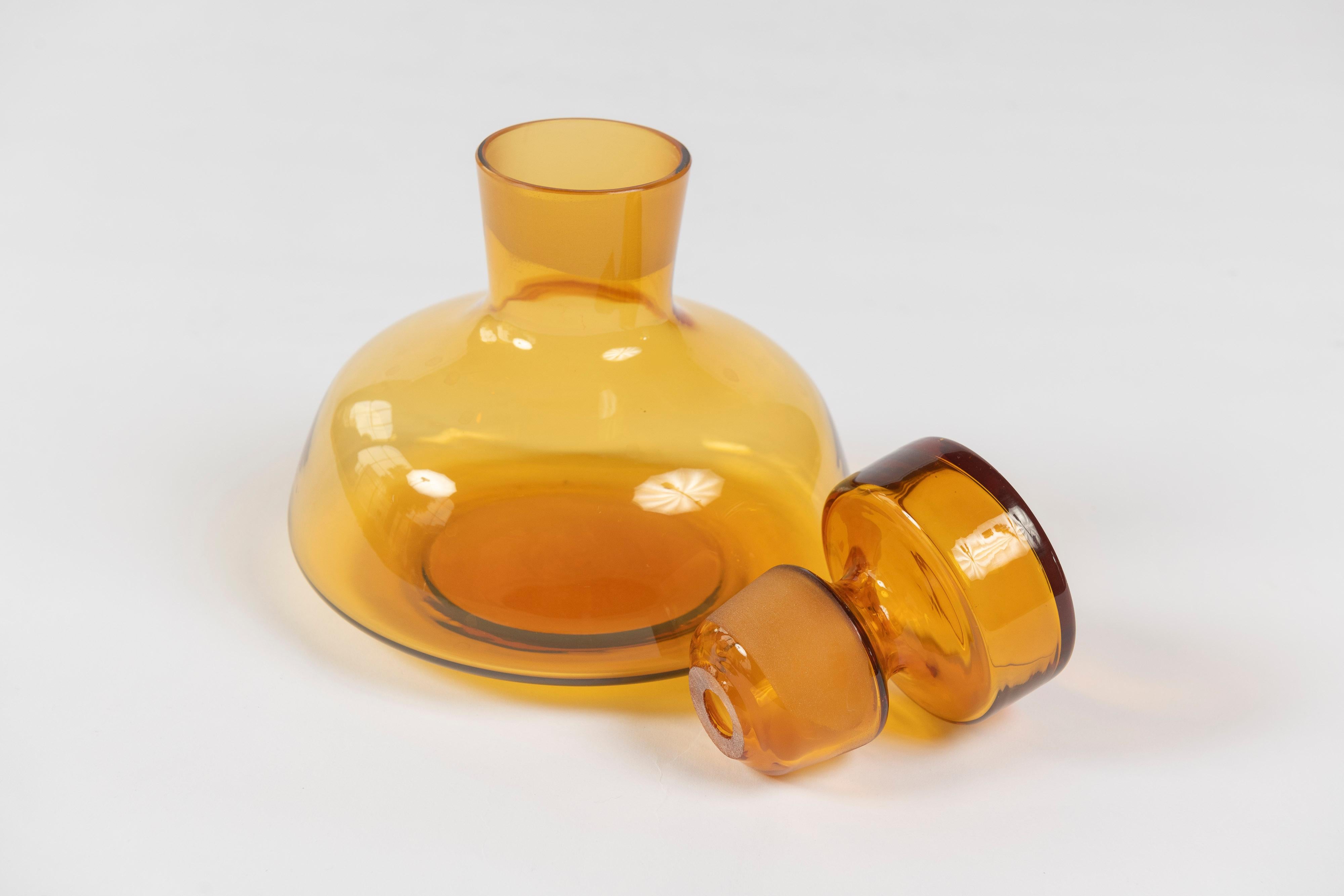 blenko glass decanter with stopper