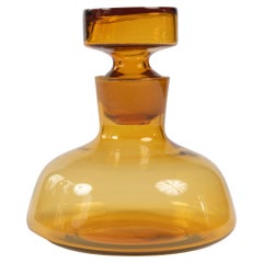 Blenko Decanter with Stopper in Amber