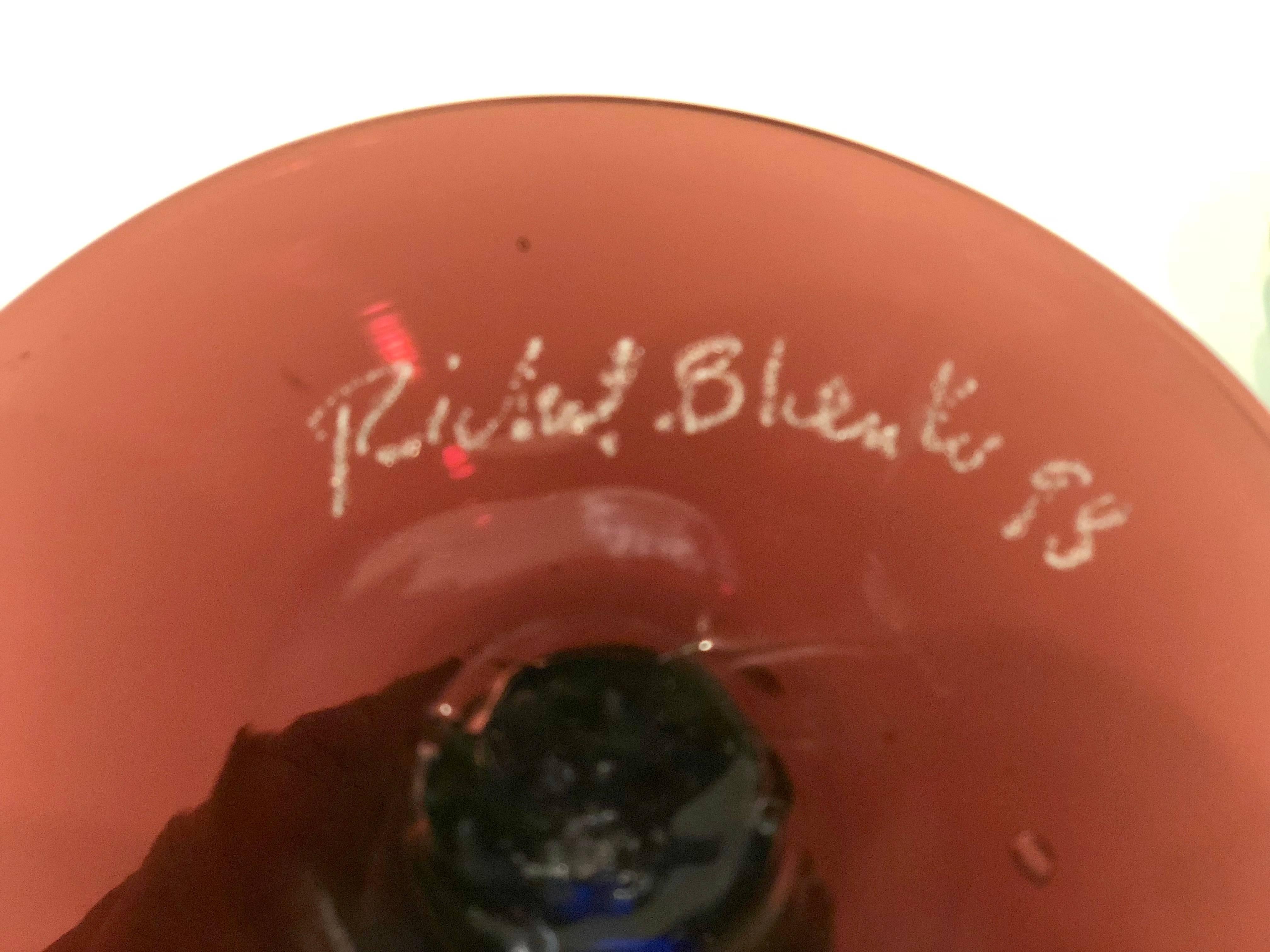 American Blenko Fan Base Signed and Dated Model 872