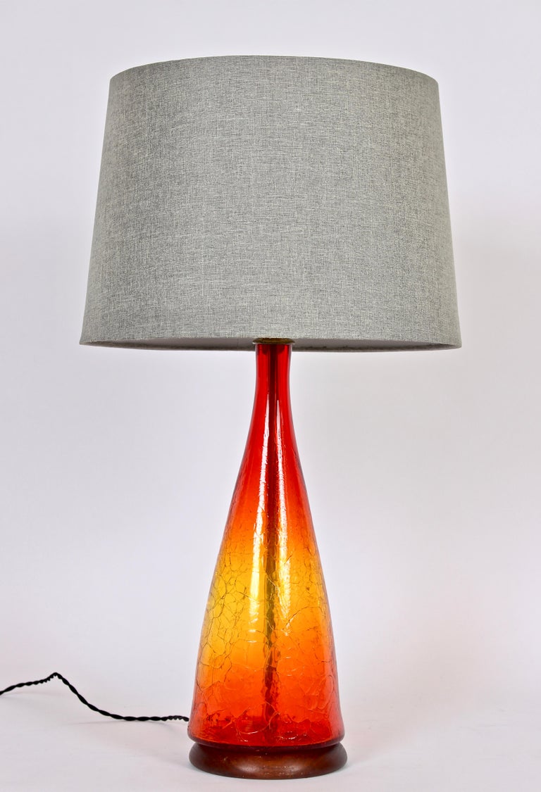 Crackled glass 2024 table lamp