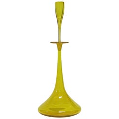 Blenko Glass Decanter, Jonquil Yellow
