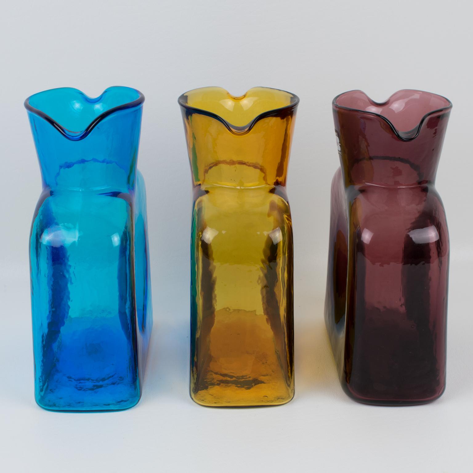 vintage blenko glass pitcher