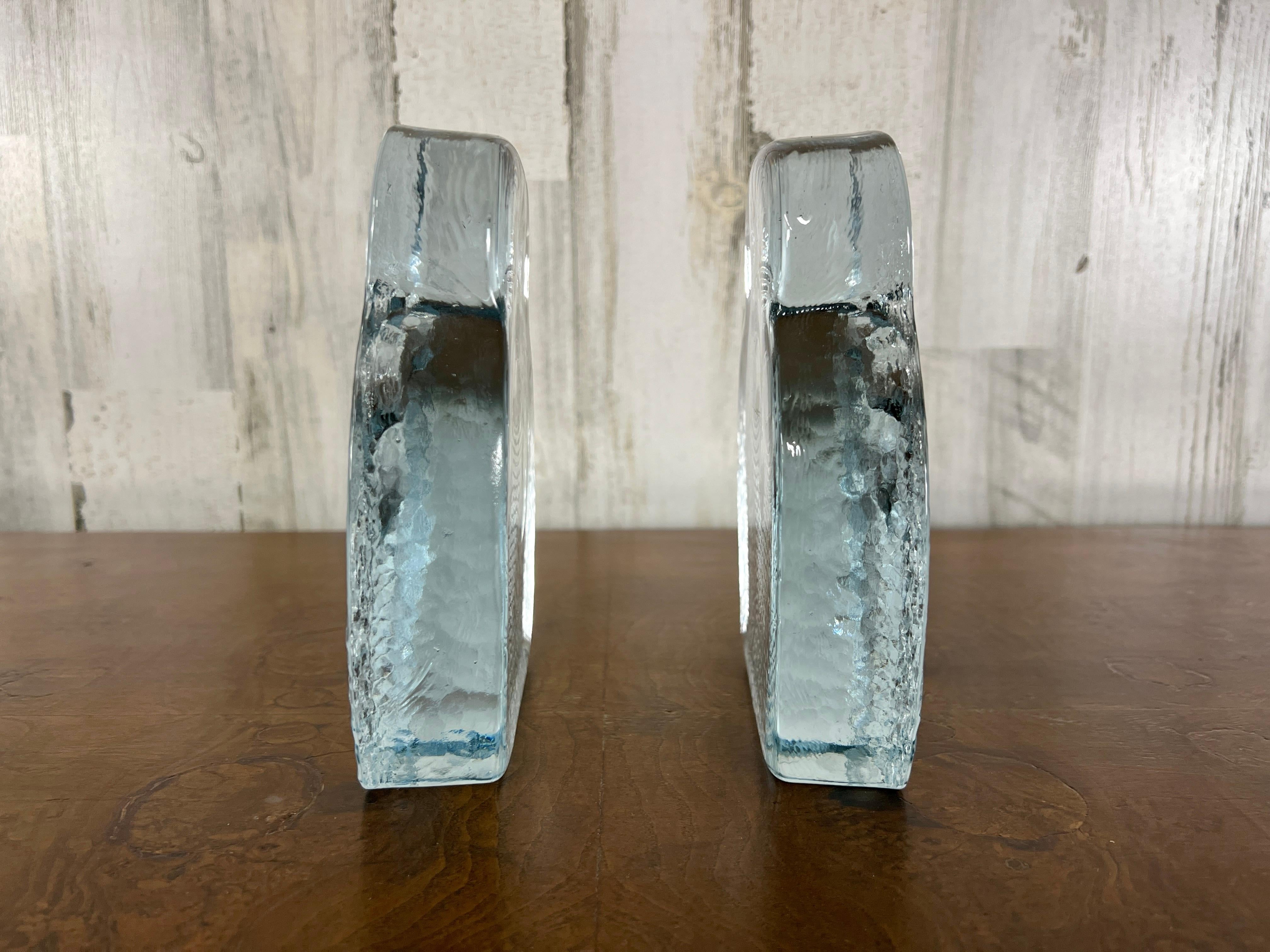 Blenko Glass Owl Book Ends For Sale 5