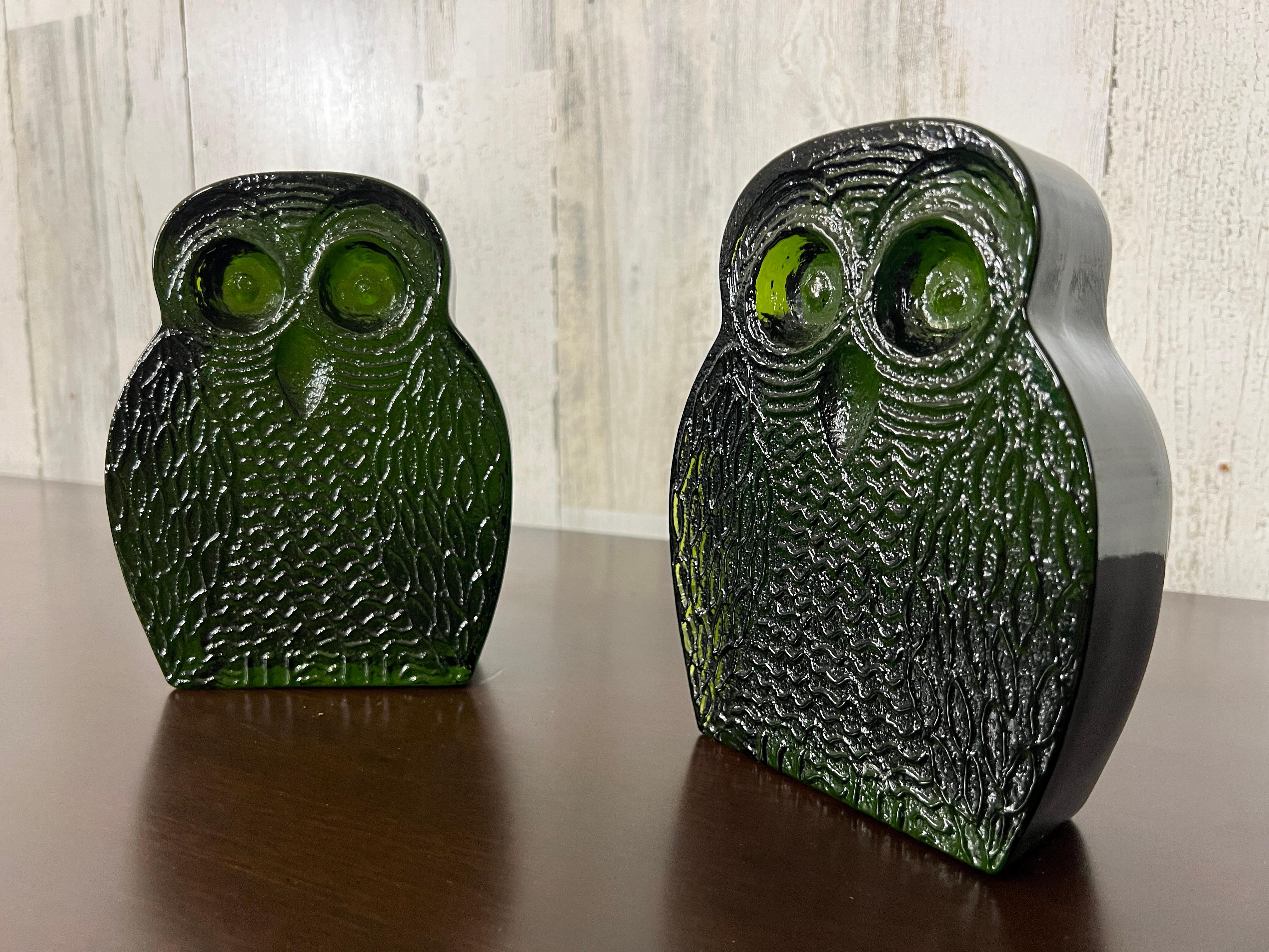 Blenko Glass Owl Book Ends  For Sale 5