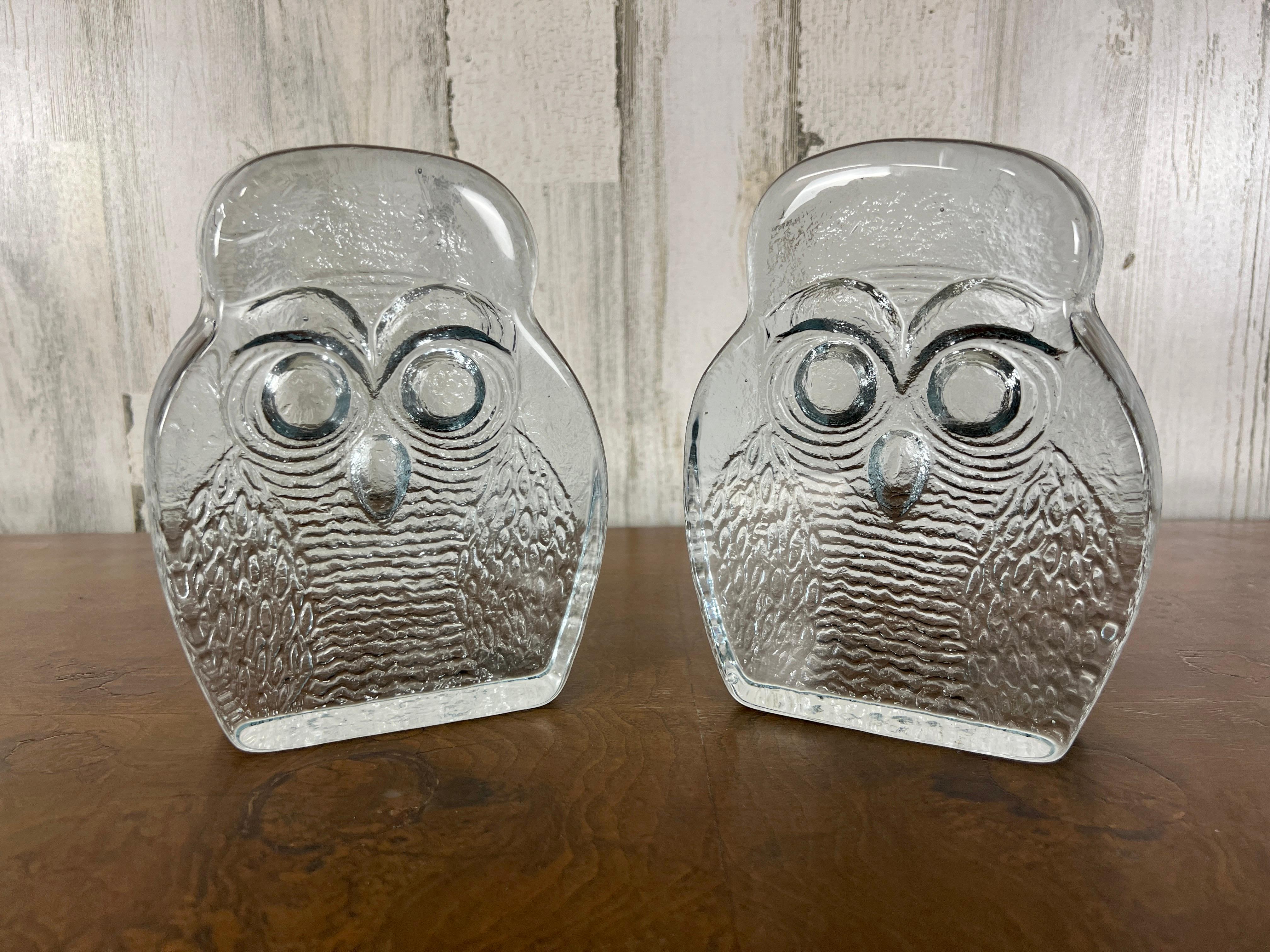 Blenko Glass Owl Book Ends For Sale 6