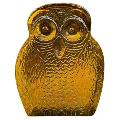 Blenko Glass Owl Bookend / Sculpture, c.1970