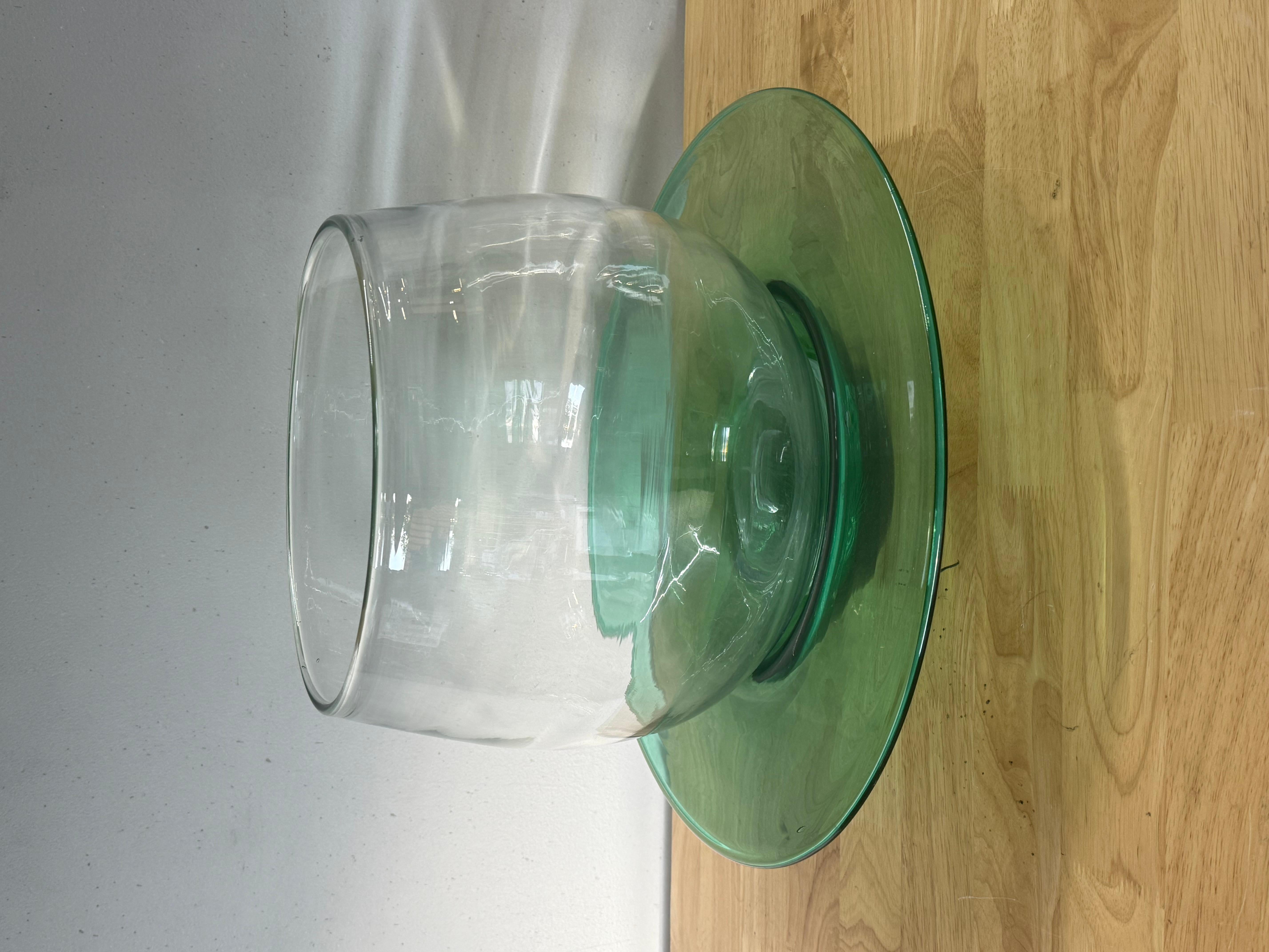 Blenko Glass Punch Bowls and Glasses with Service for Six For Sale 3