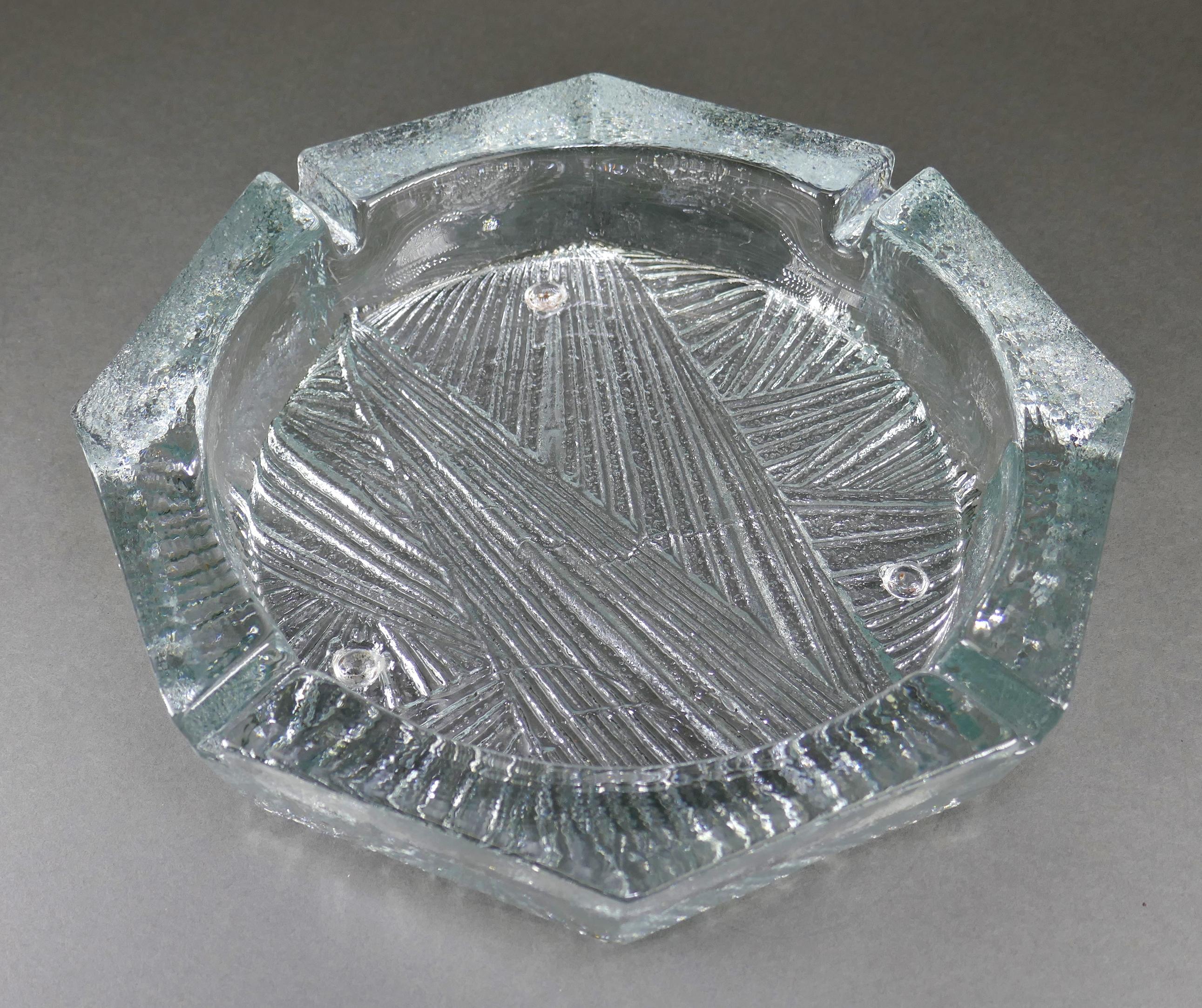 Blenko Glass Table Top Party Lounge Size Ashtray For Sale 5