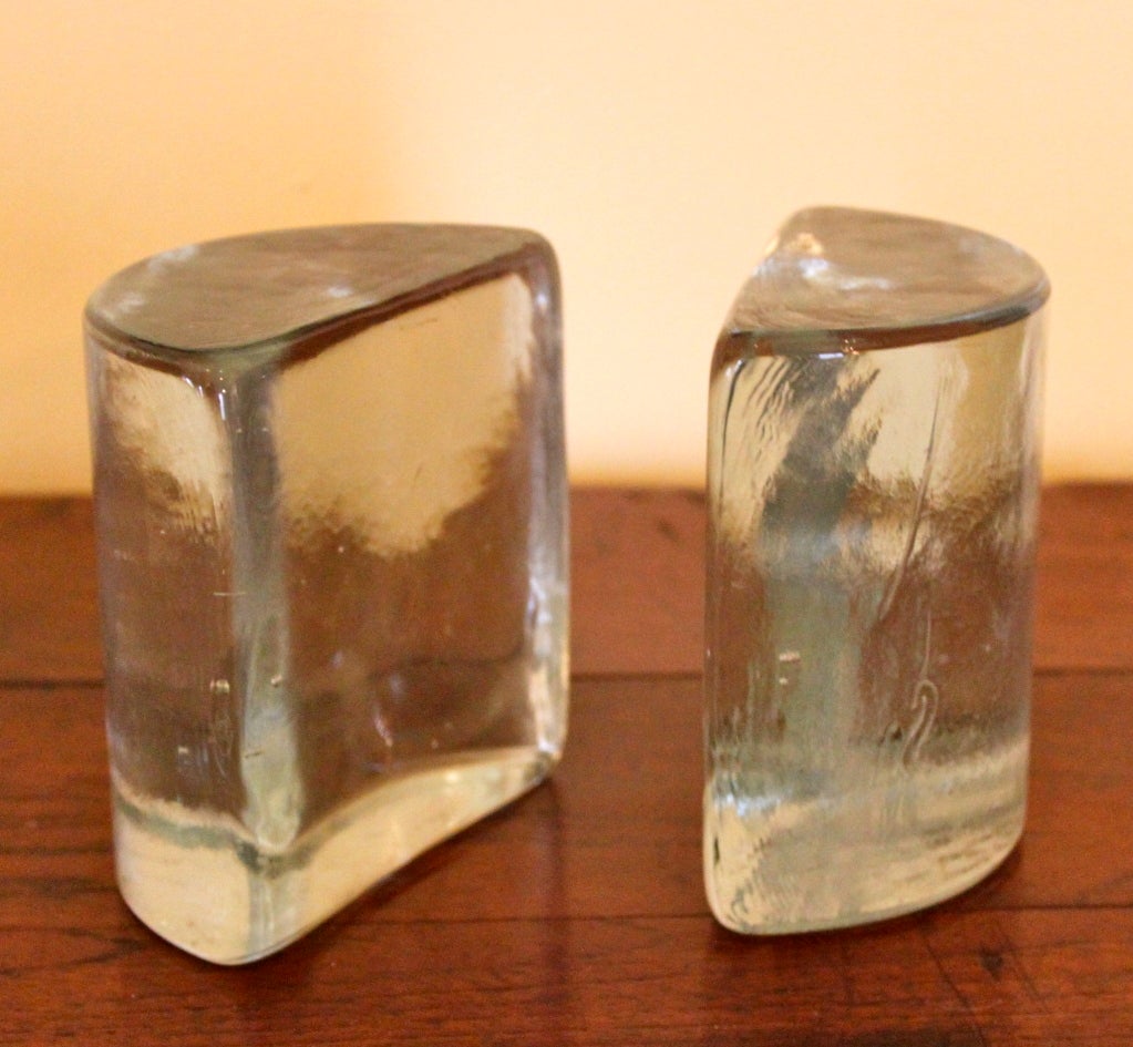 Simple demilune book ends - elegant and functional.