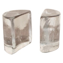 Blenko Half Circle Bookends