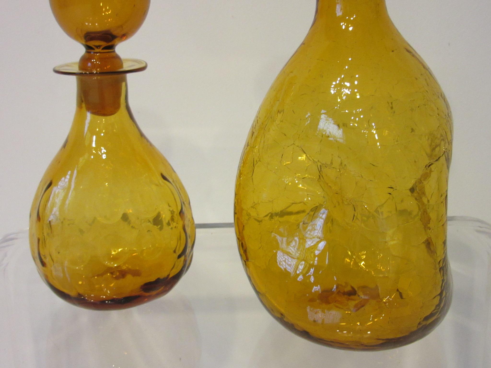 Blenko Hand Blown Decanters by Husted and Anderson In Good Condition In Cincinnati, OH