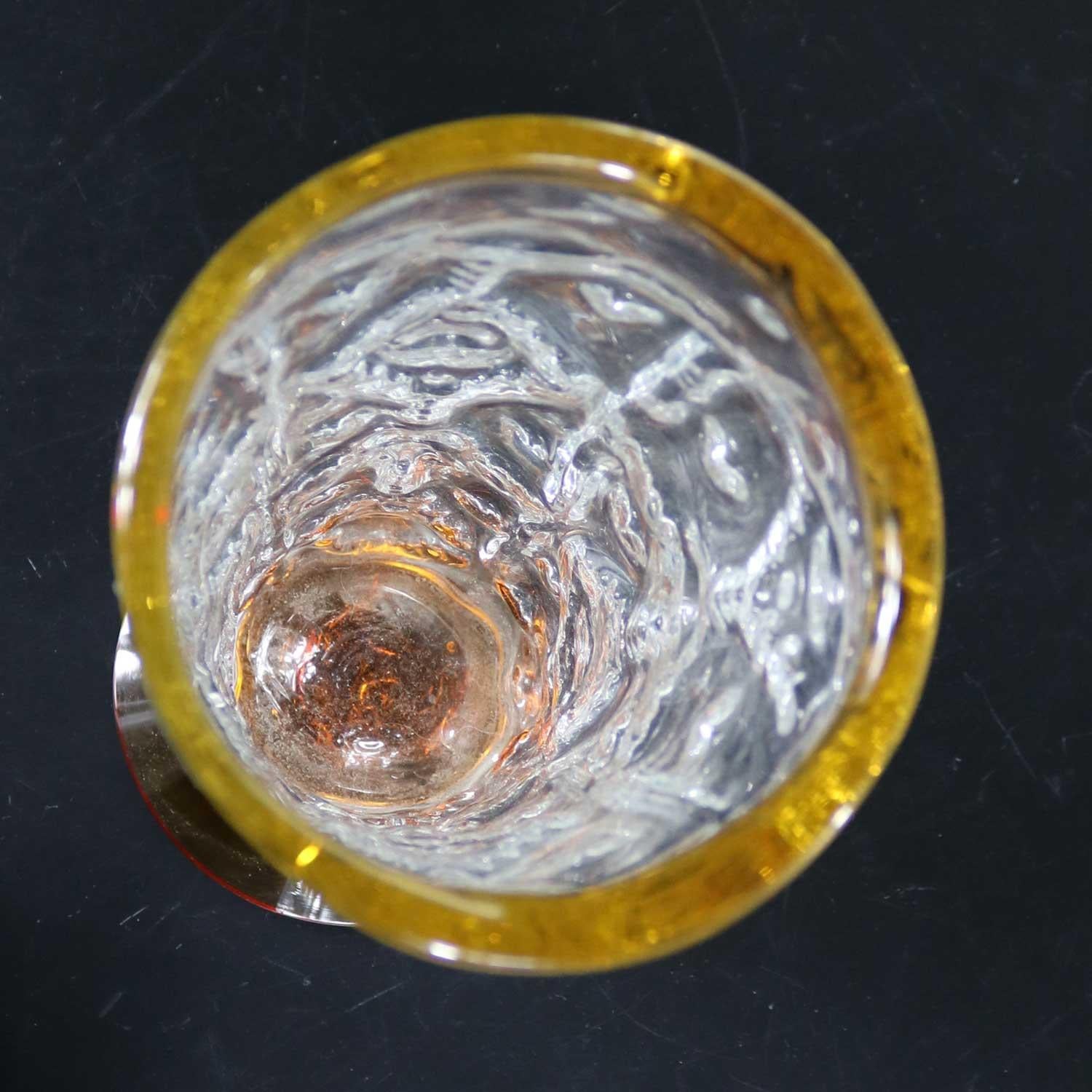 Blenko Hand Blown Glass Vase #9426 in Crystal and Topaz by Hank Adams 5