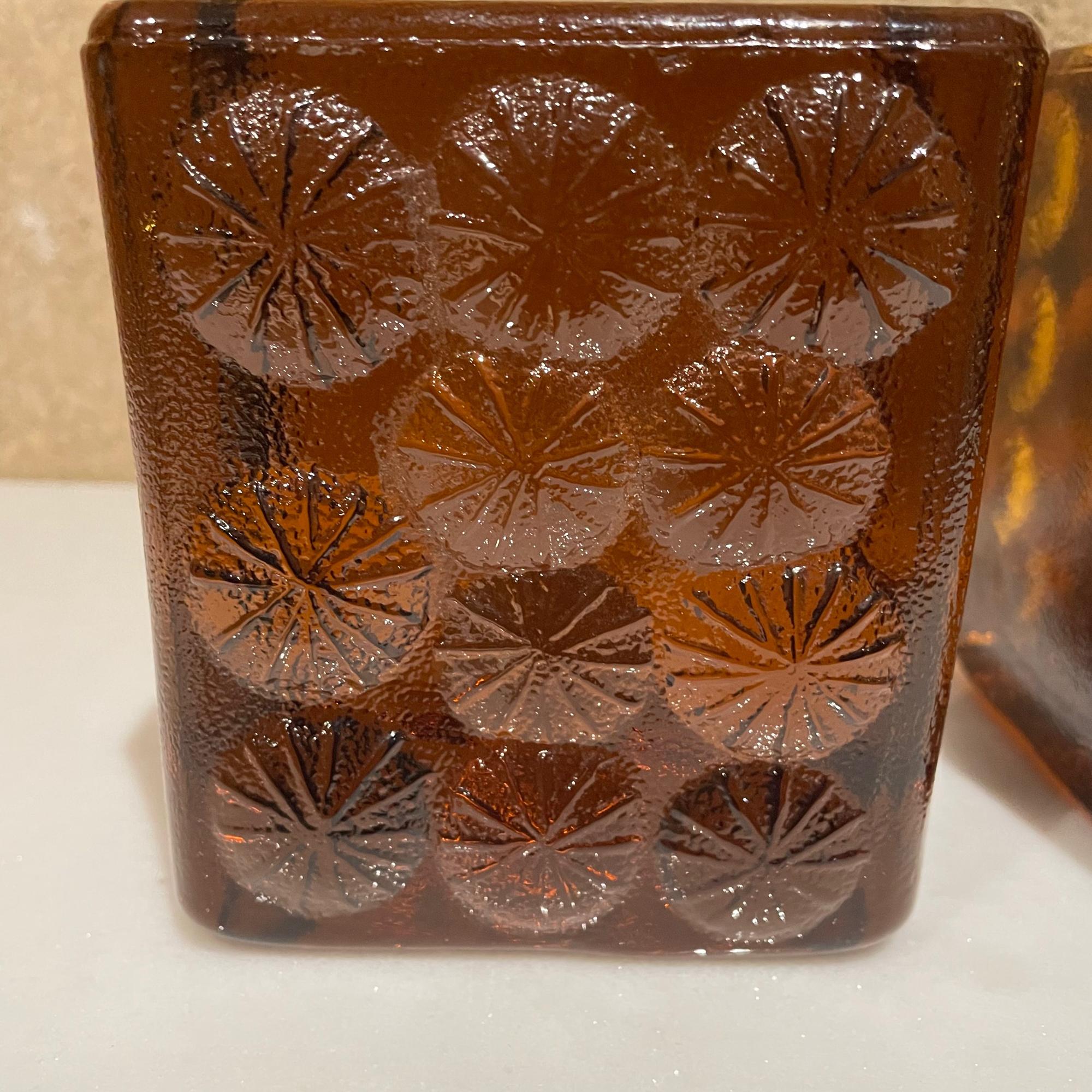 amber glass block