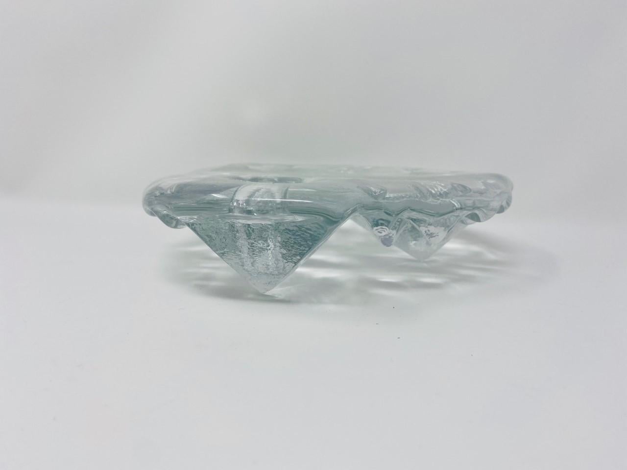 Blenko Midcentury Glass Sculptural Candleholder 4