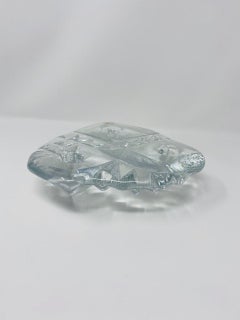 Bougeoir sculptural en verre Blenko du milieu du siècle dernier