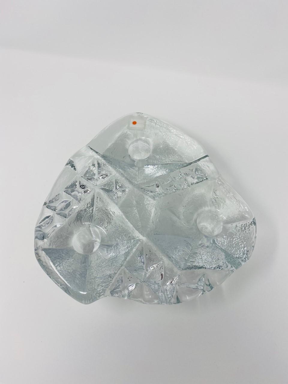 Mid-Century Modern Blenko Midcentury Glass Sculptural Candleholder
