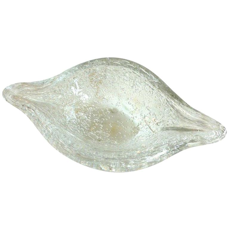 Blenko Pulegoso Raindrop Glass Bowl Vintage