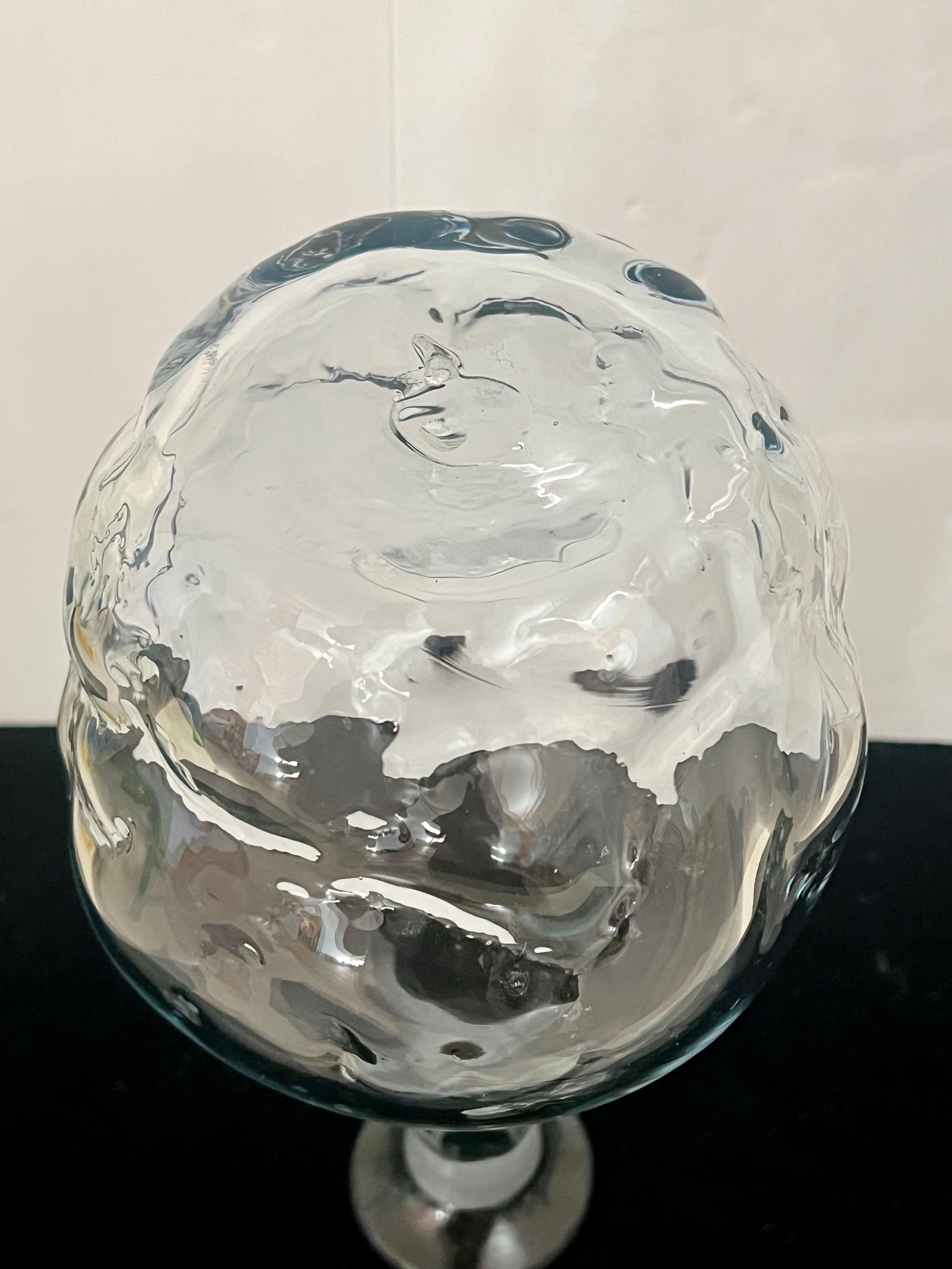 Mid-Century moderno Blenko Rare Cumulus Decanter in vetro soffiato di Don Shepherd Design #7825 in vendita