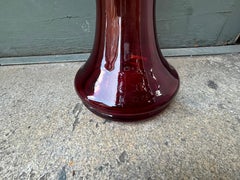 Blenko Red Tall Vase designed by Don Shepherd