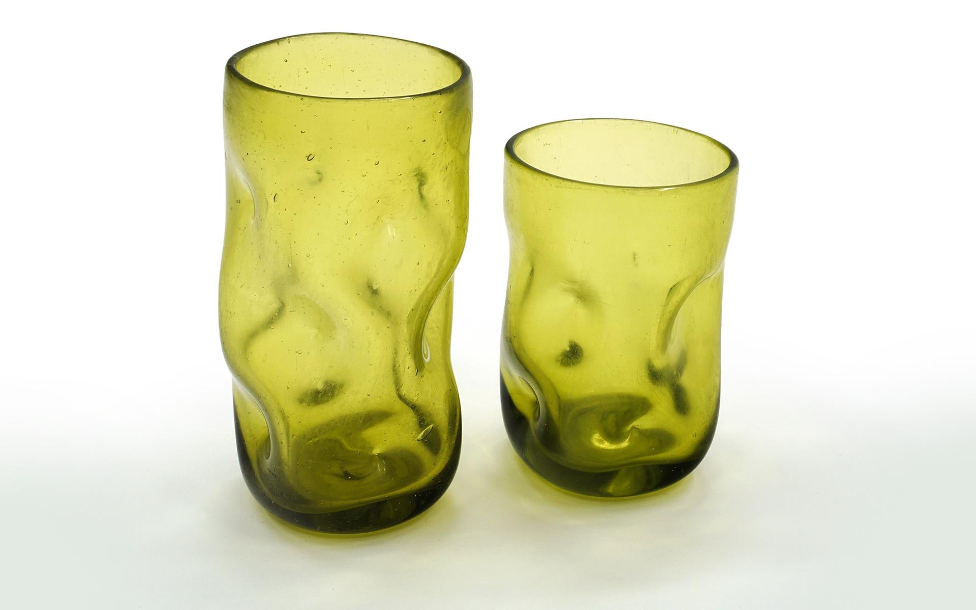 green glass cups 1960s